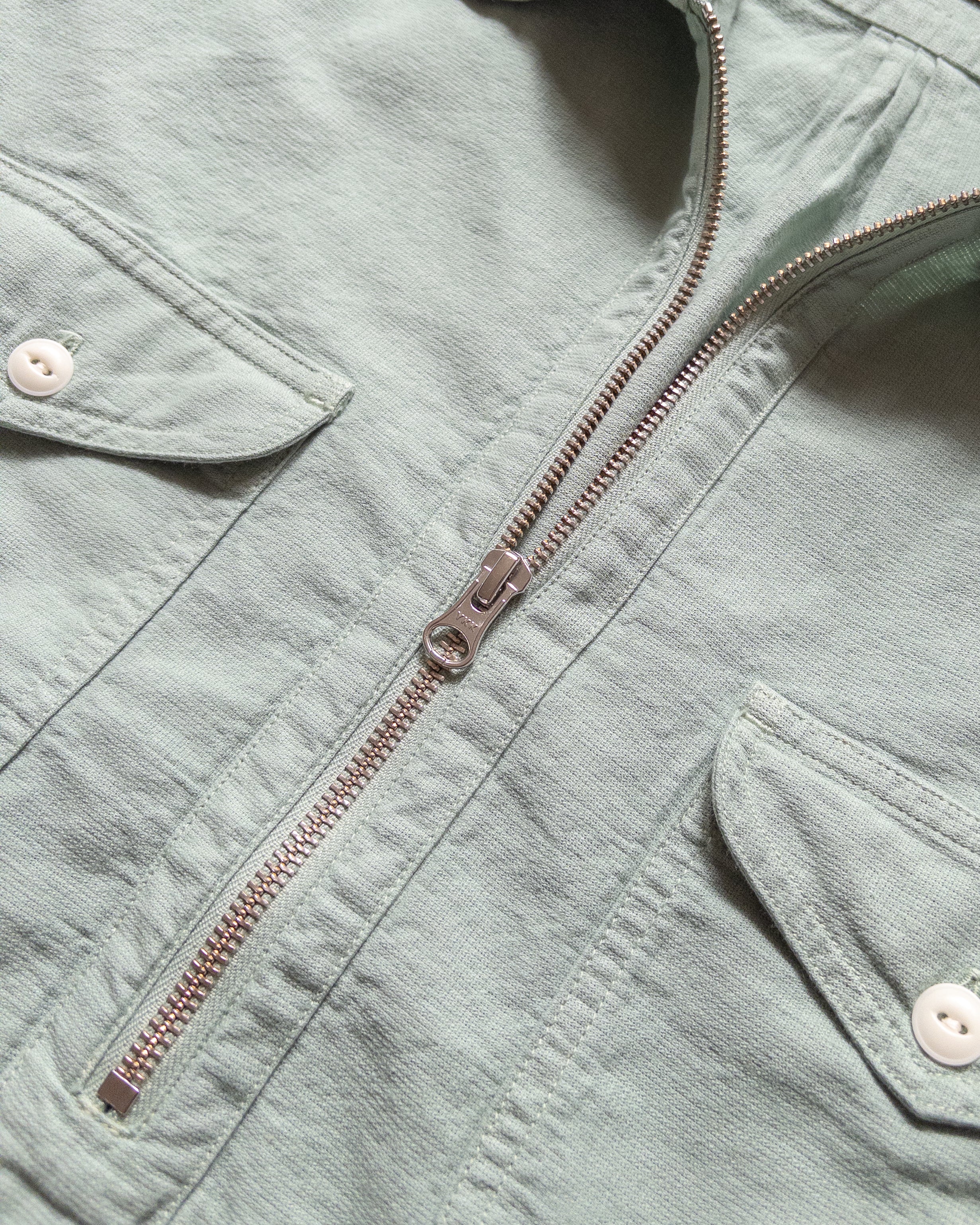Aertex Half-Zip Shirt - Sage - Image 4