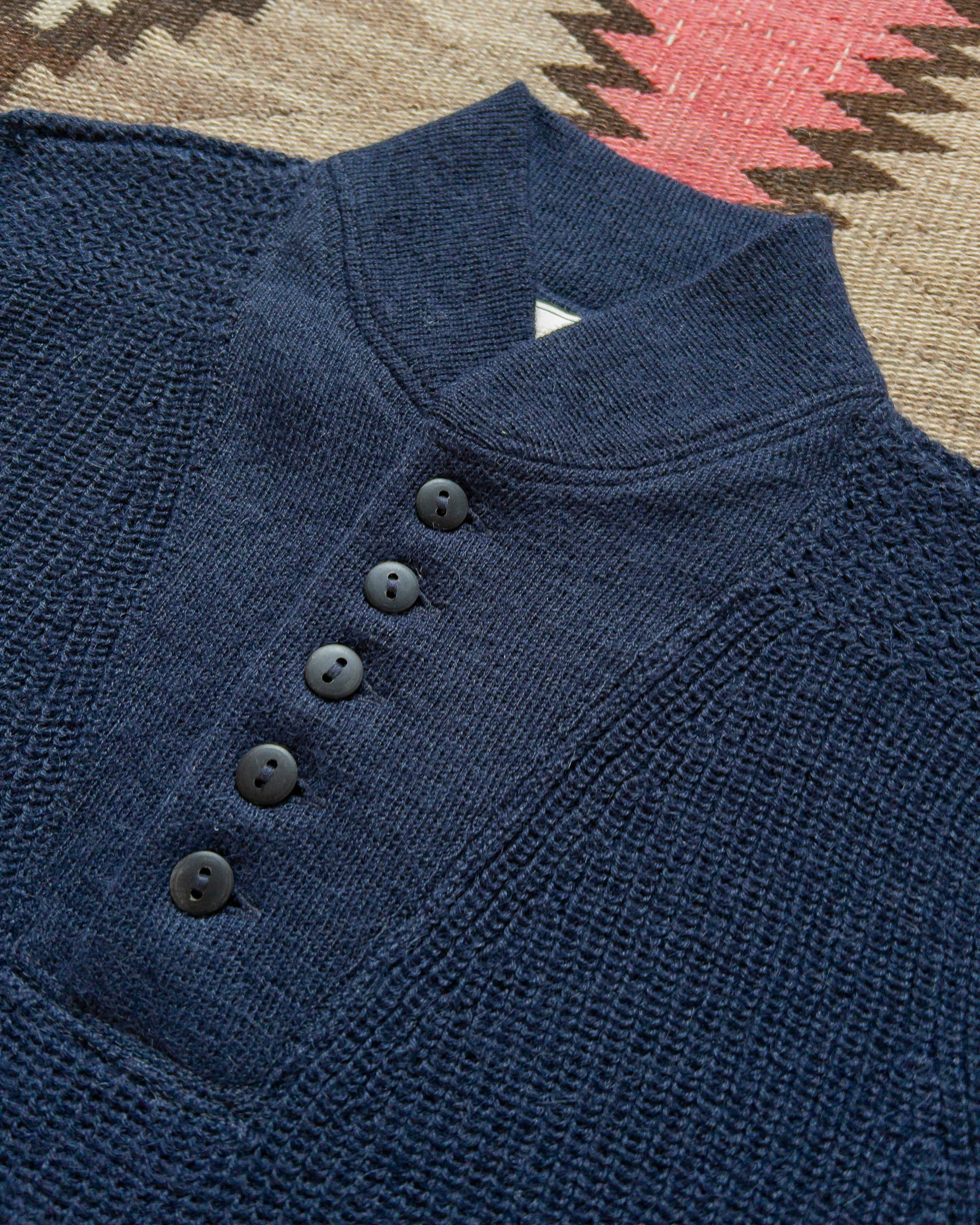 Alpaca Submariner Henley - Vintage Navy - Image 2