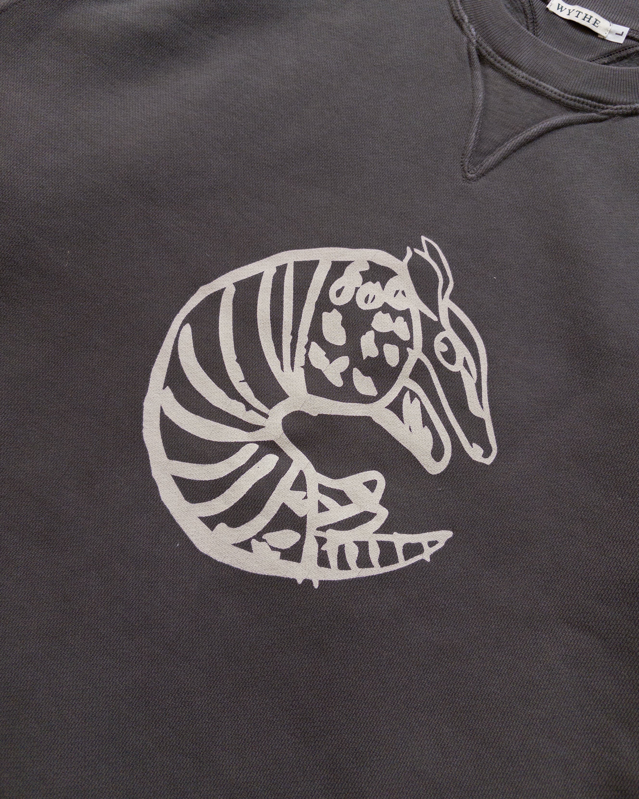 Armadillo Crewneck Sweatshirt - Faded Black - Image 3