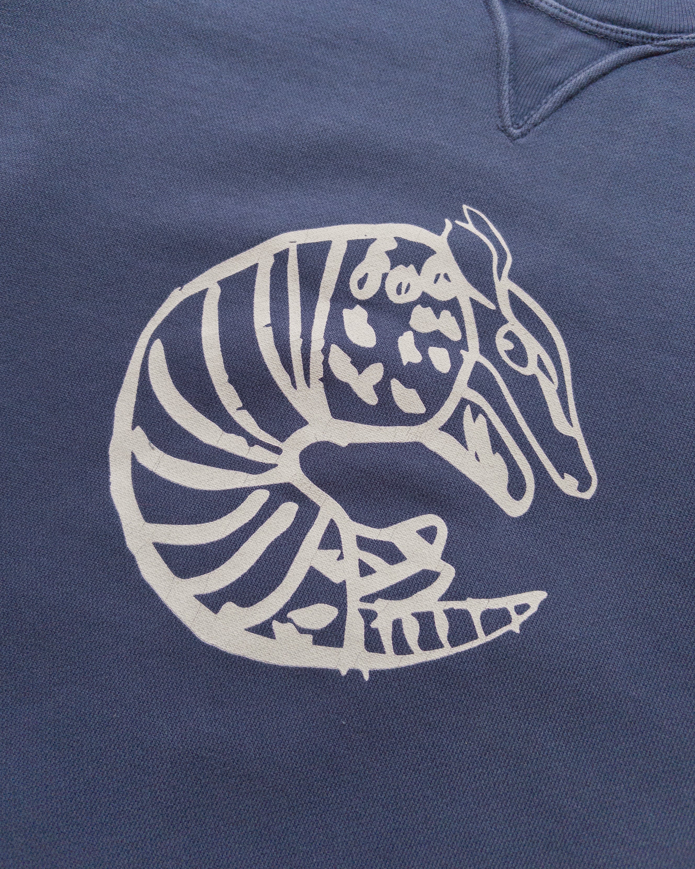 Armadillo Crewneck Sweatshirt - Faded Navy - Image 2