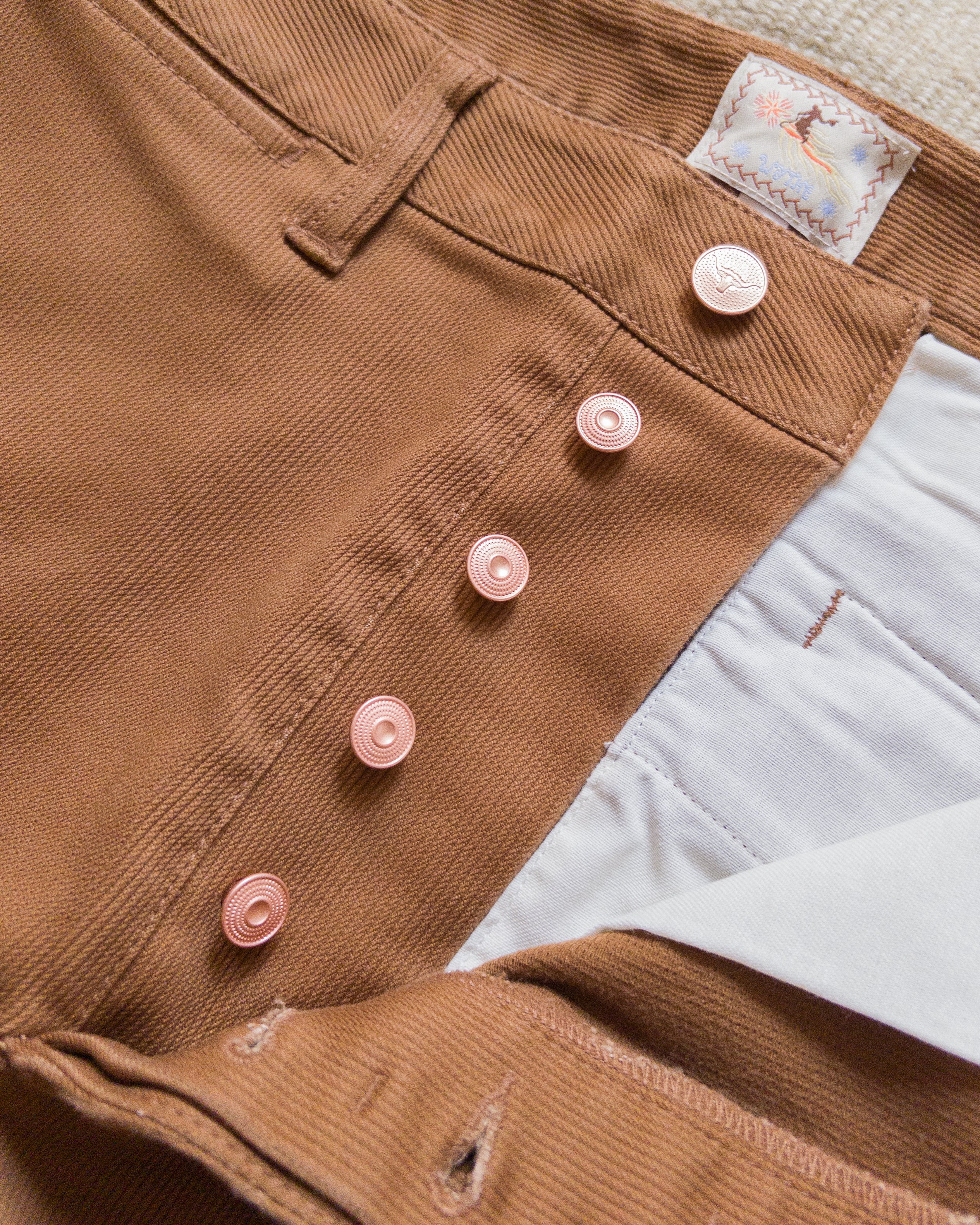 Bedford Cord Flat Front Chino - Bay Brown - Image 3