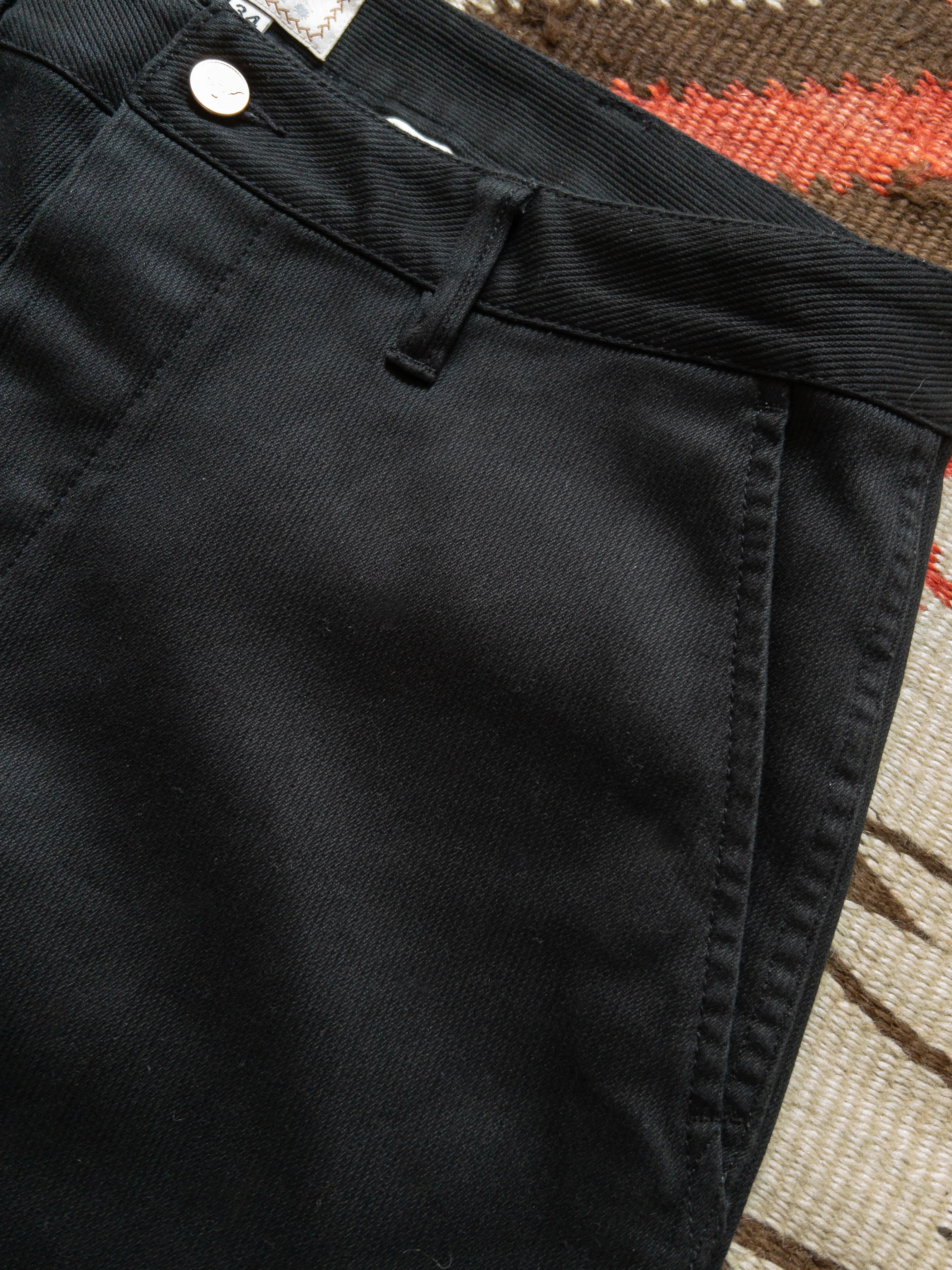 Bedford Cord Flat Front Chino - Black - Image 2