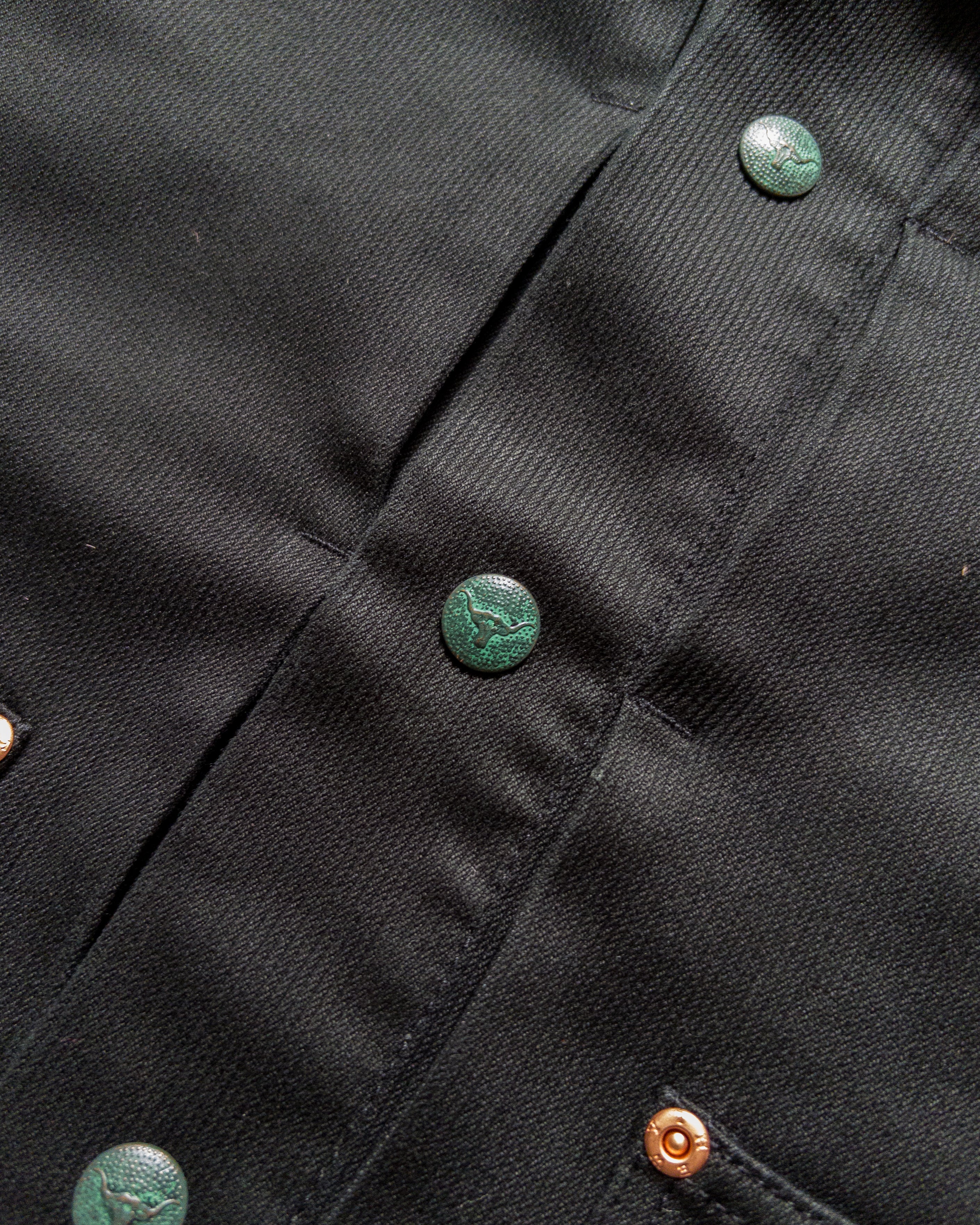 Bedford Cord Ranch Jacket - Black - Image 3