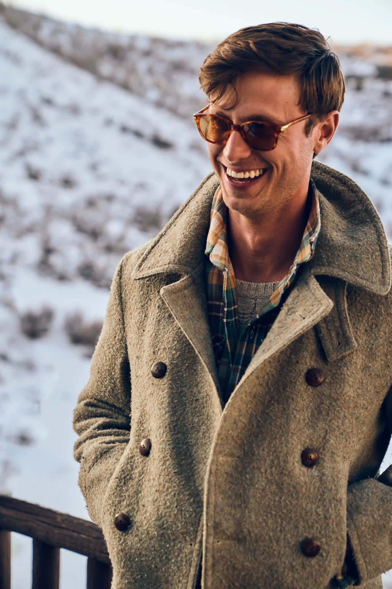 Boom Cat Peacoat - Lovat Melange - Image 3