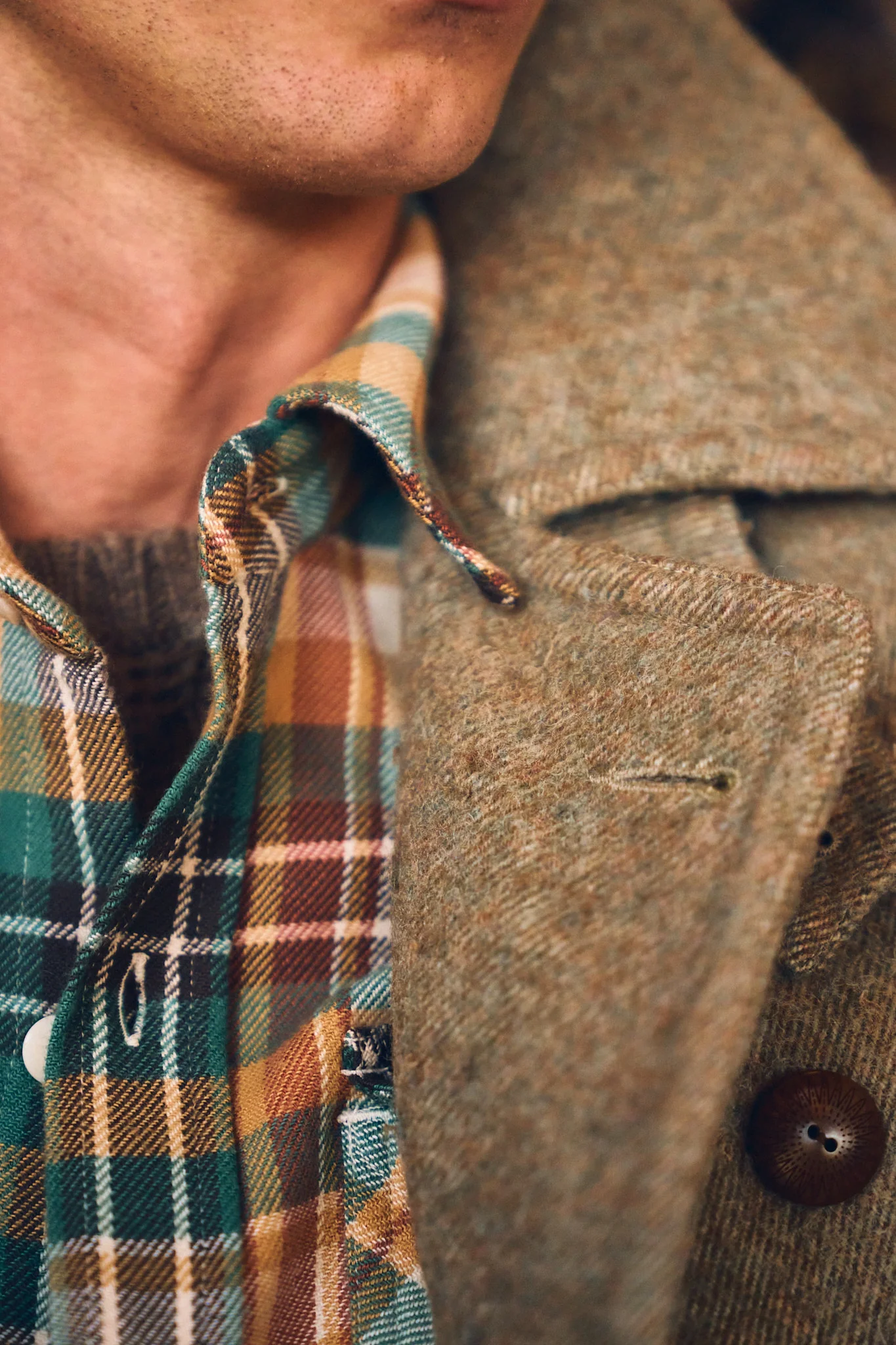 Boom Cat Peacoat - Lovat Melange - Image 4