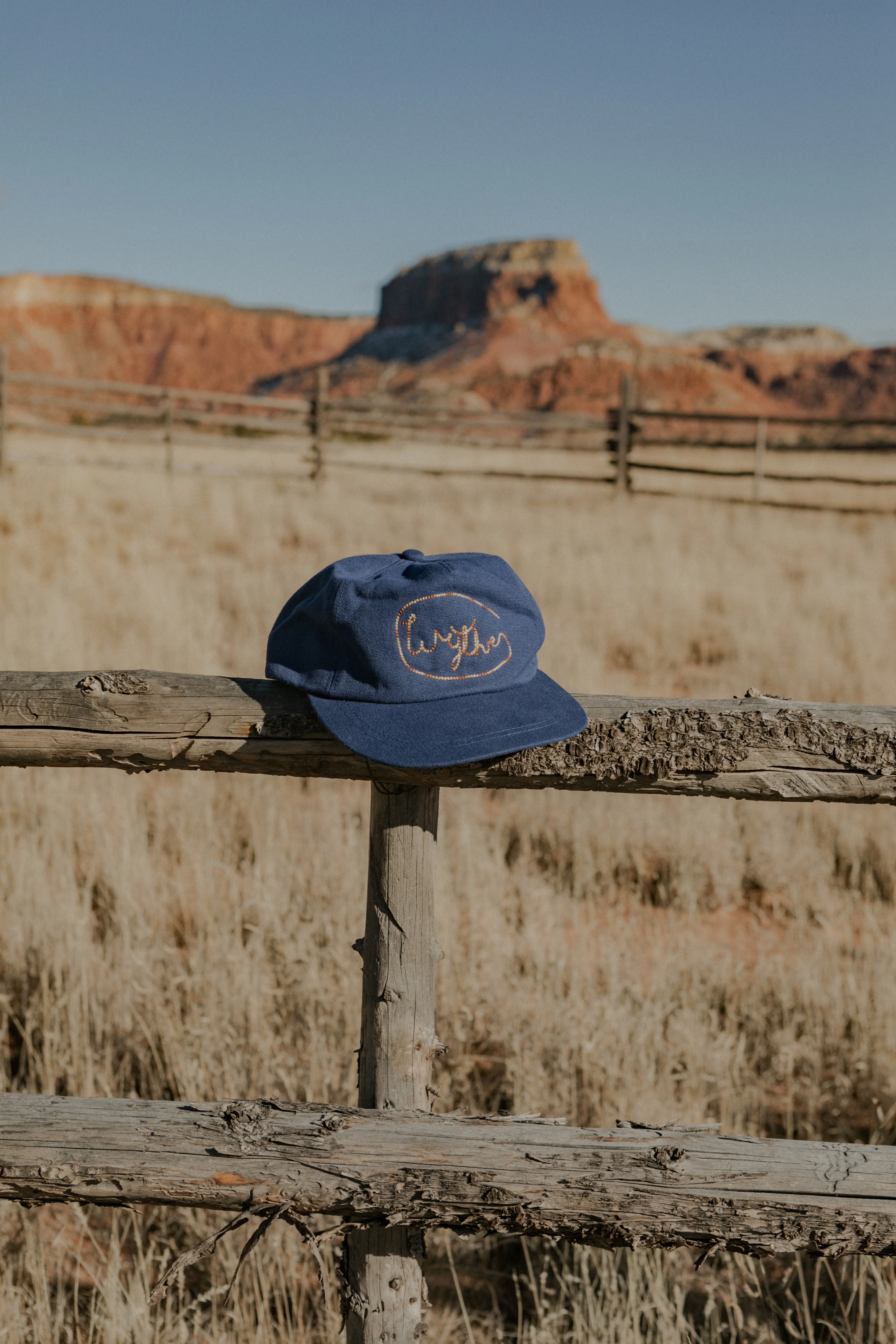 Chainstitched Canvas Ranch Hat - Blue/Ombre - Image 2