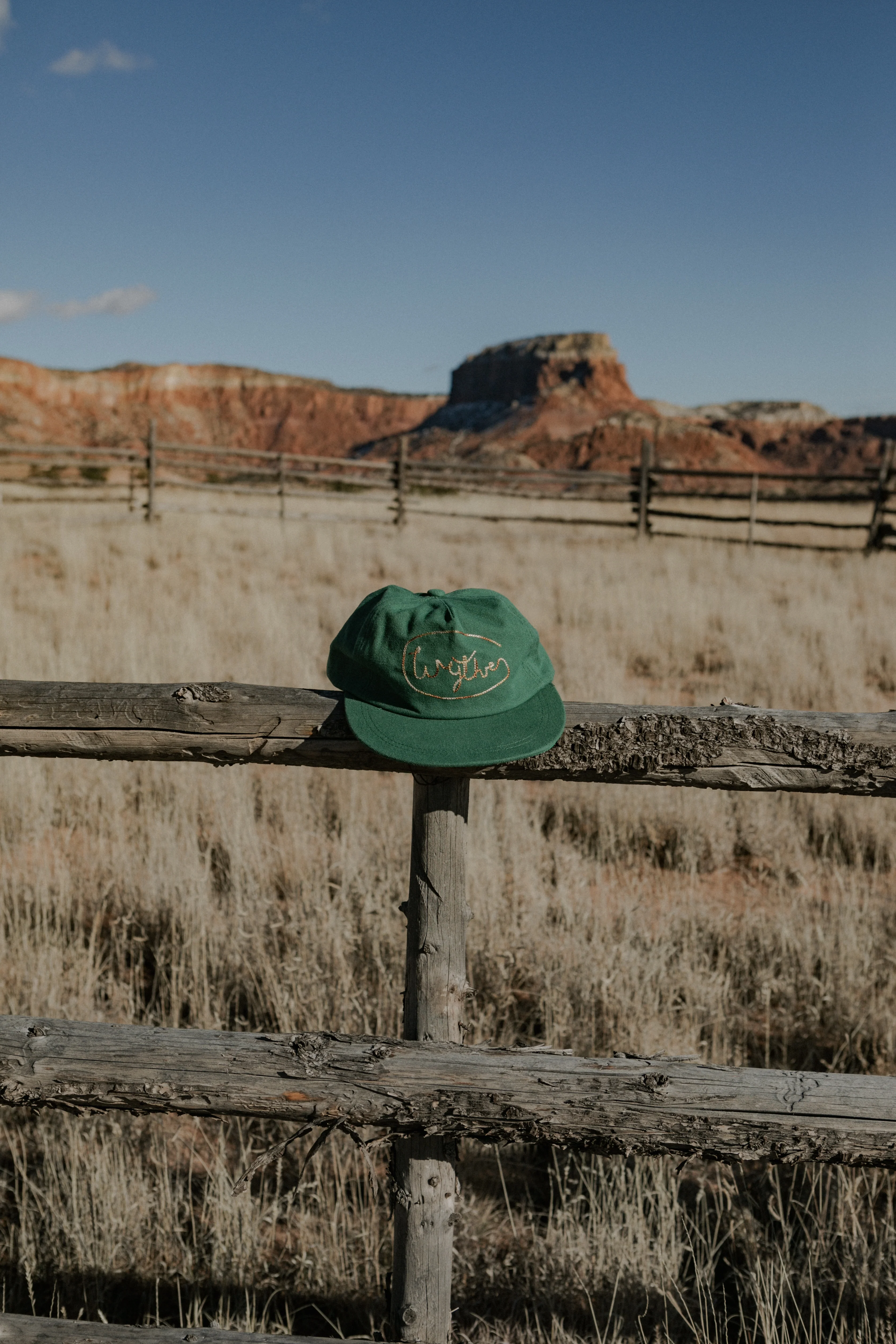 Chainstitched Canvas Ranch Hat - Green/Ombre - Image 2