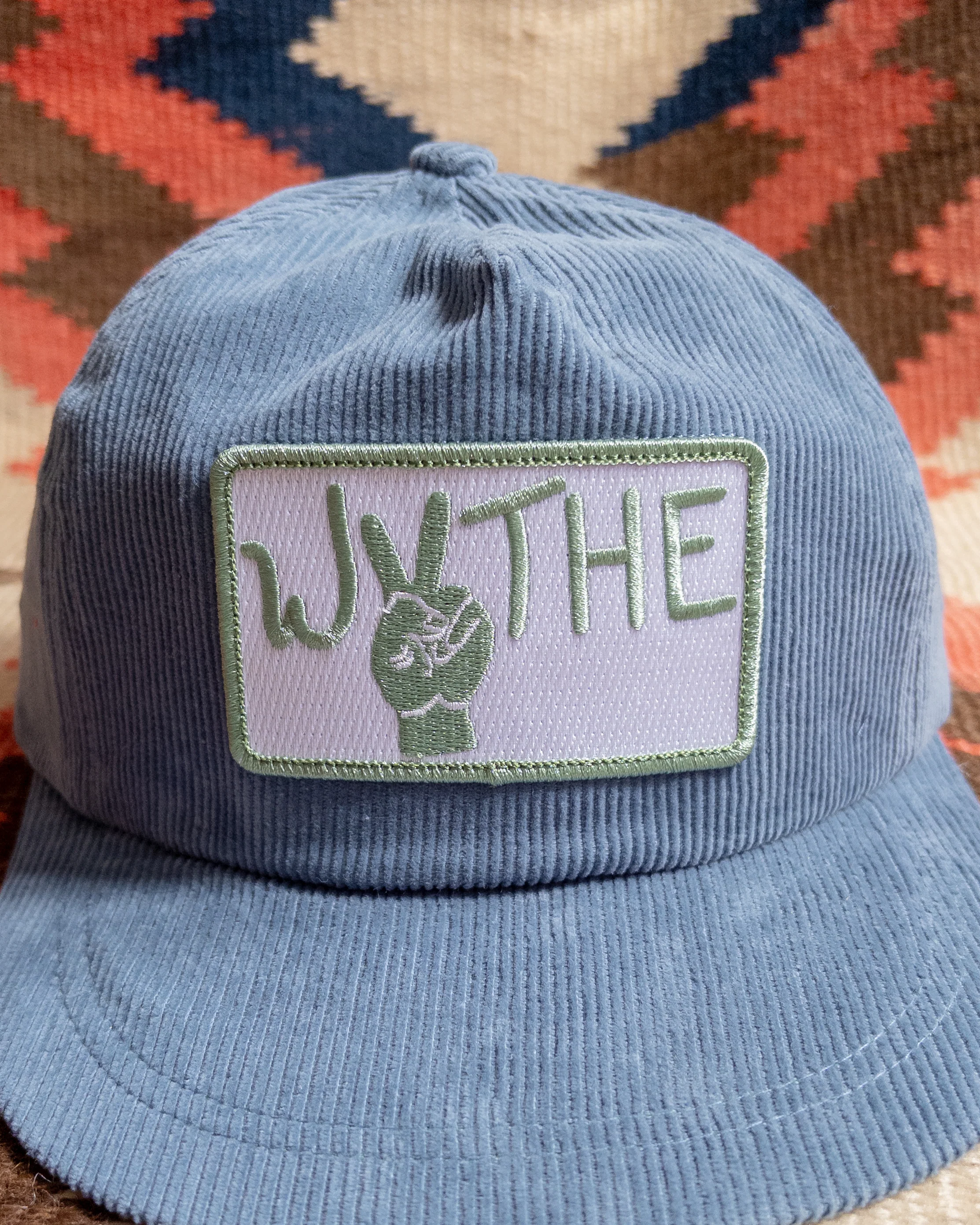 Corduroy Peace Hat - Baby Blue - Image 2