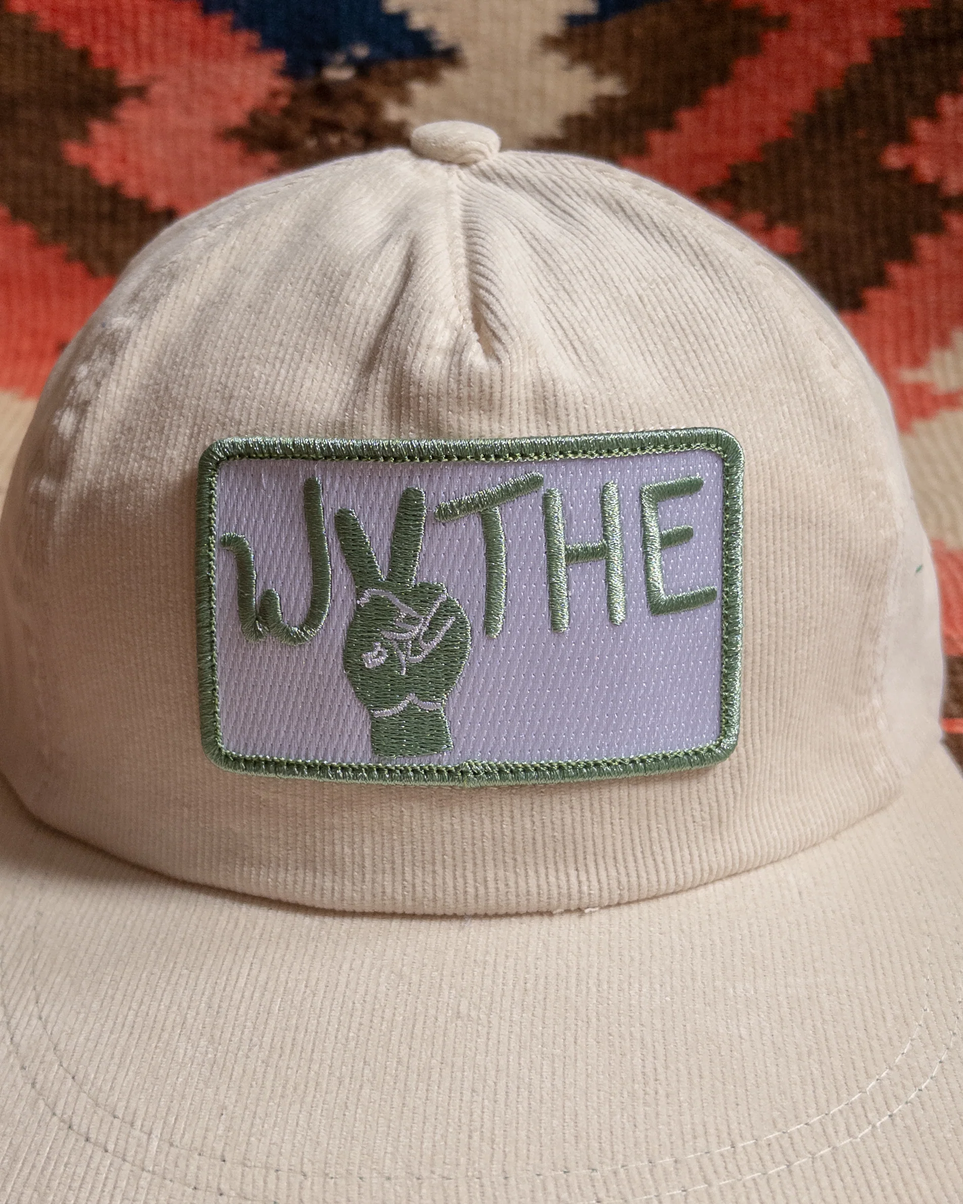 Corduroy Peace Hat - Cream - Image 2