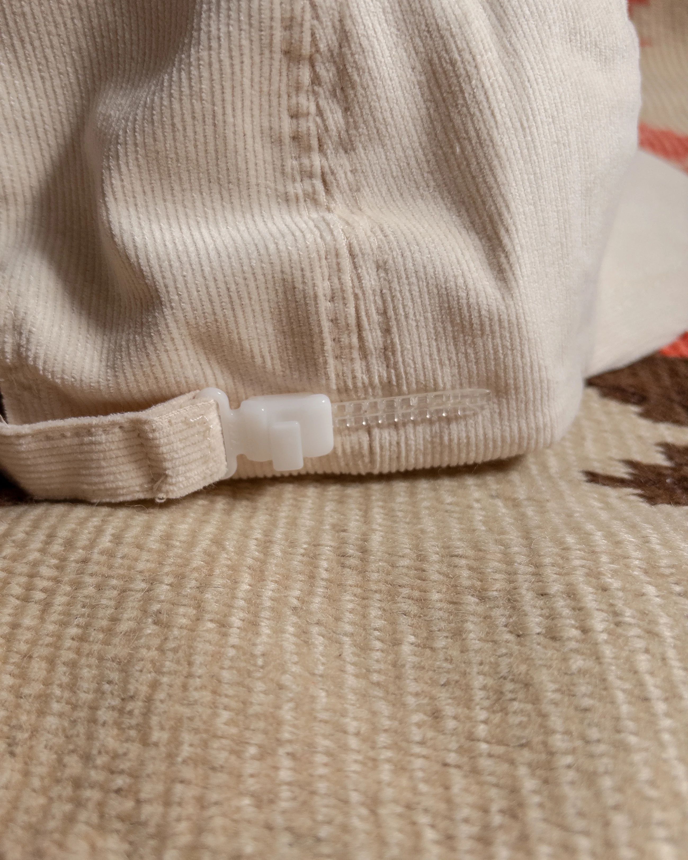 Corduroy Peace Hat - Cream - Image 3