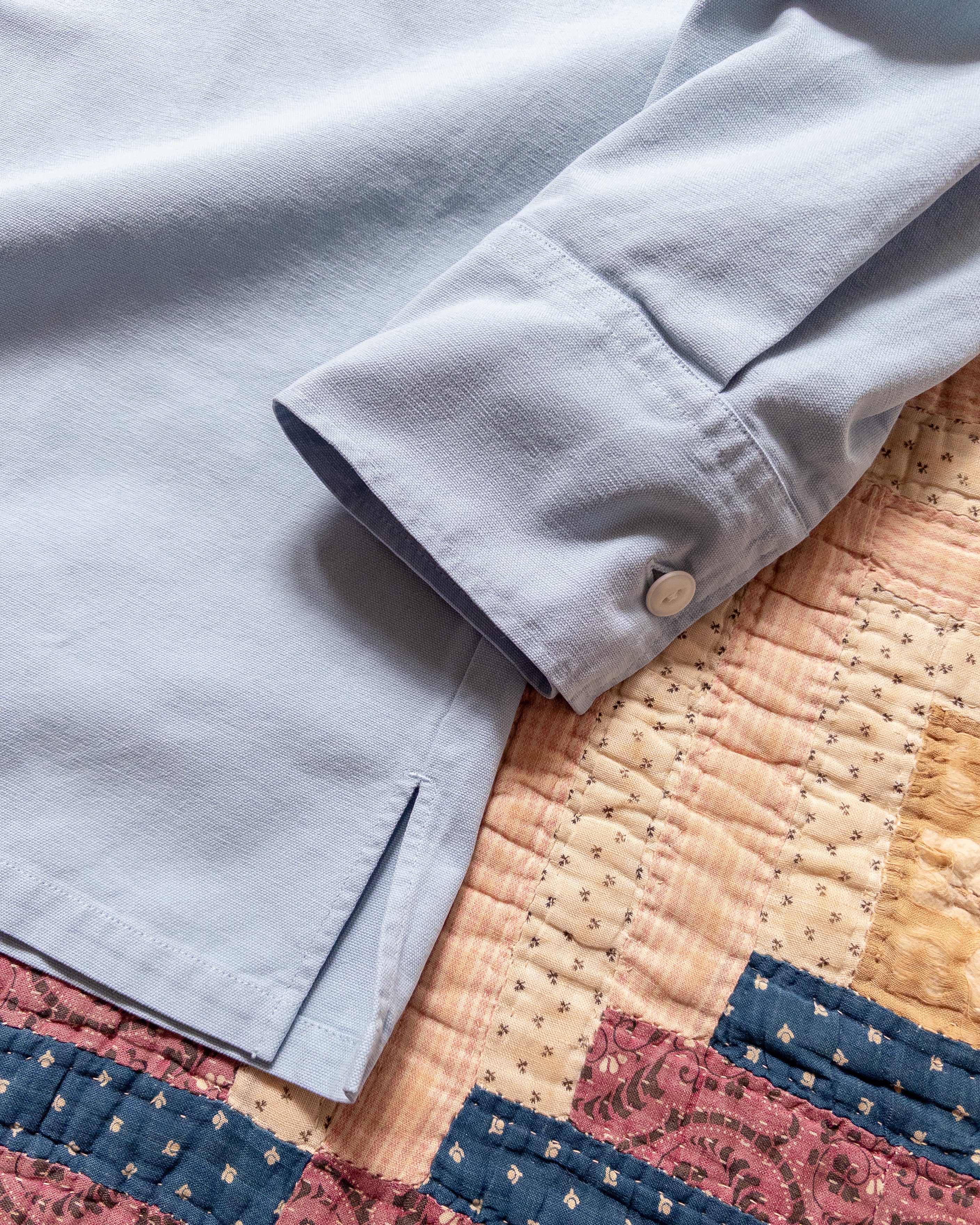Cotton Canvas Pullover Shirt - Faded Bench Blue - Image 4