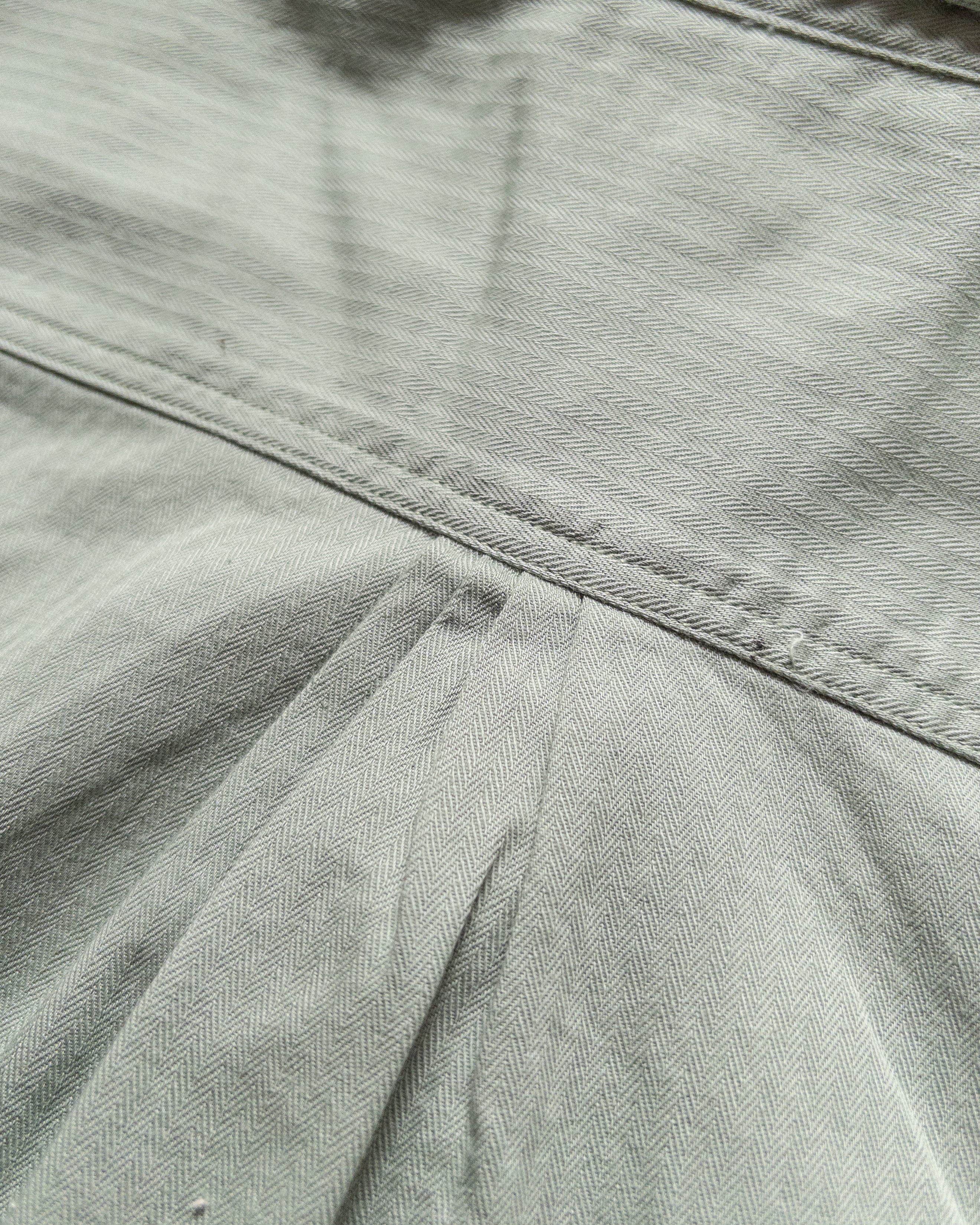 Cotton Herringbone Officer's Shirt - Sage - Image 5