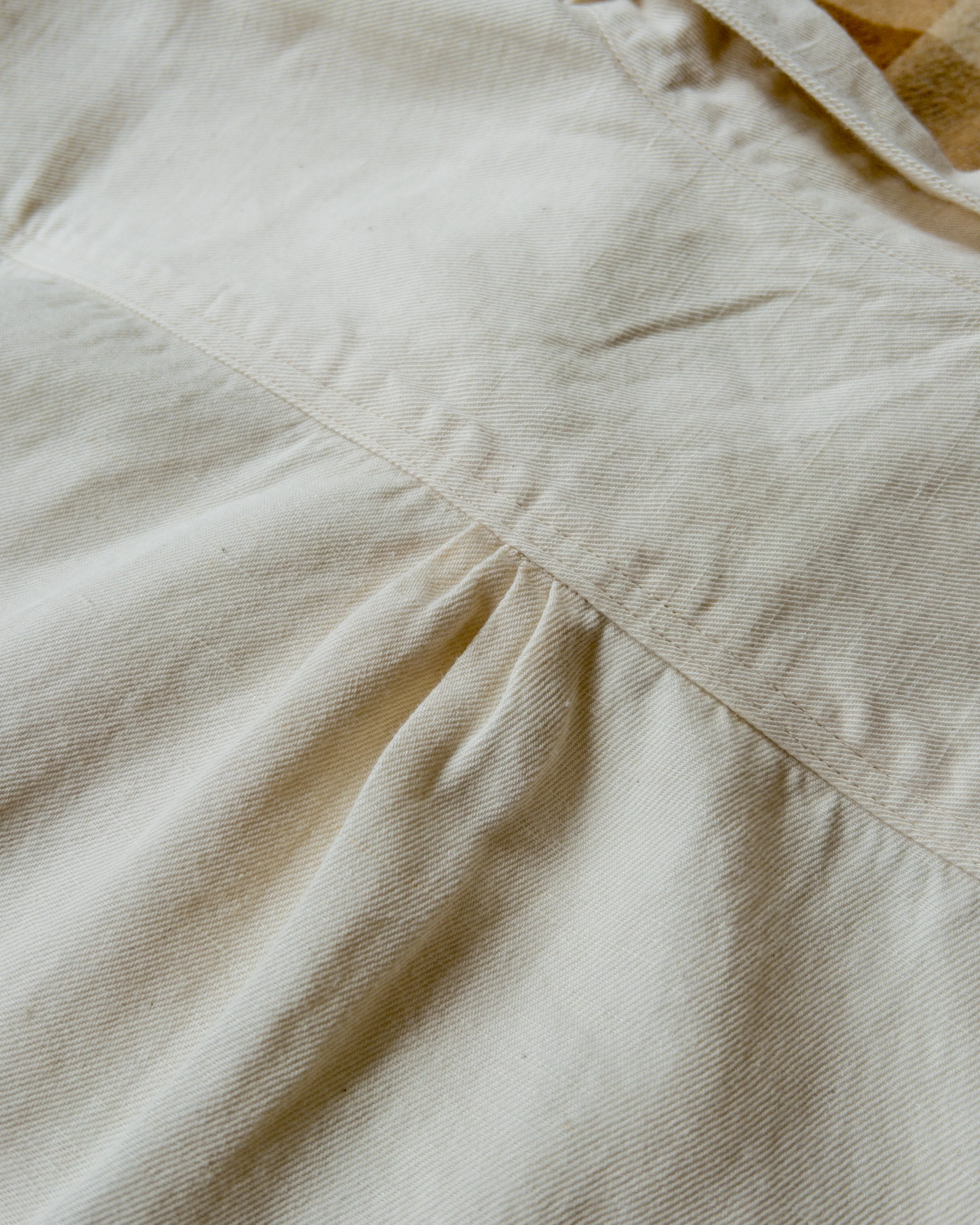 Cotton/Linen Twill Officer's Shirt - Unbleached - Image 3