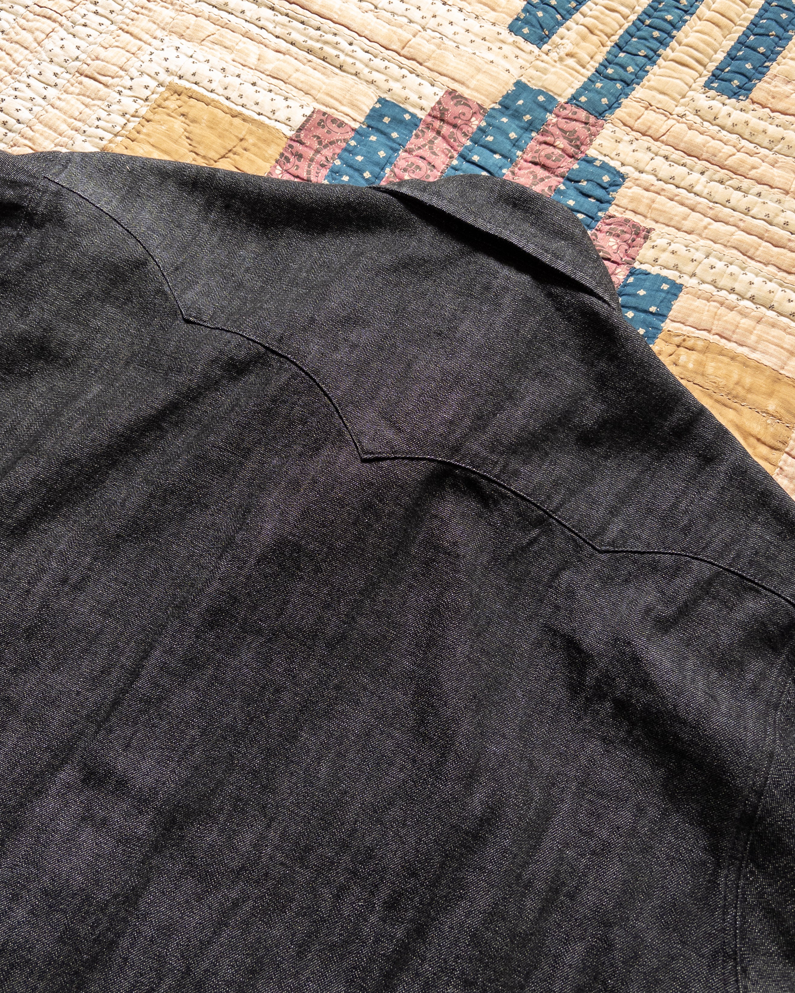 Denim Pearlsnap Shirt - Rinsed Black - Image 3