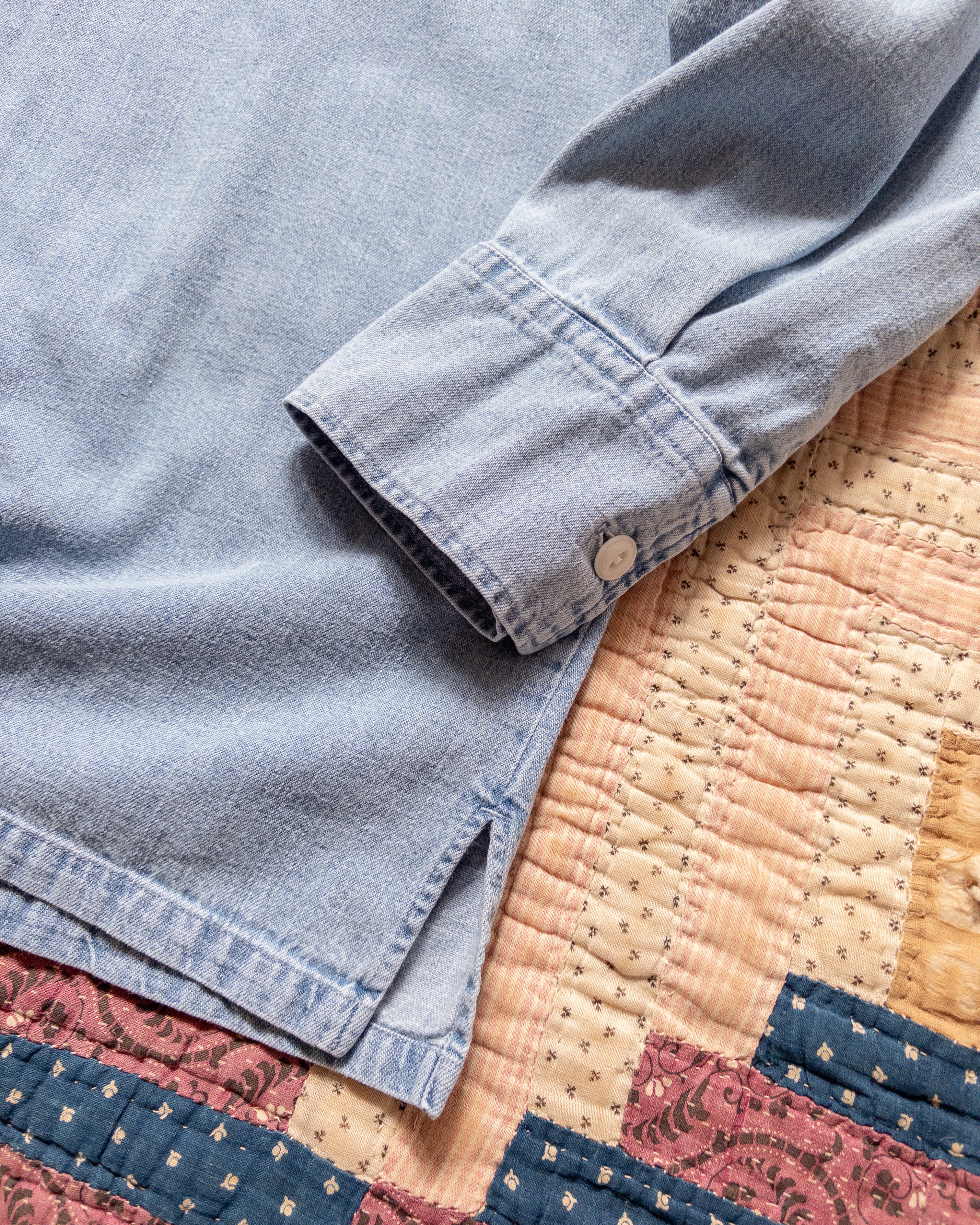 Denim Pullover Shirt - Washed Indigo - Image 4