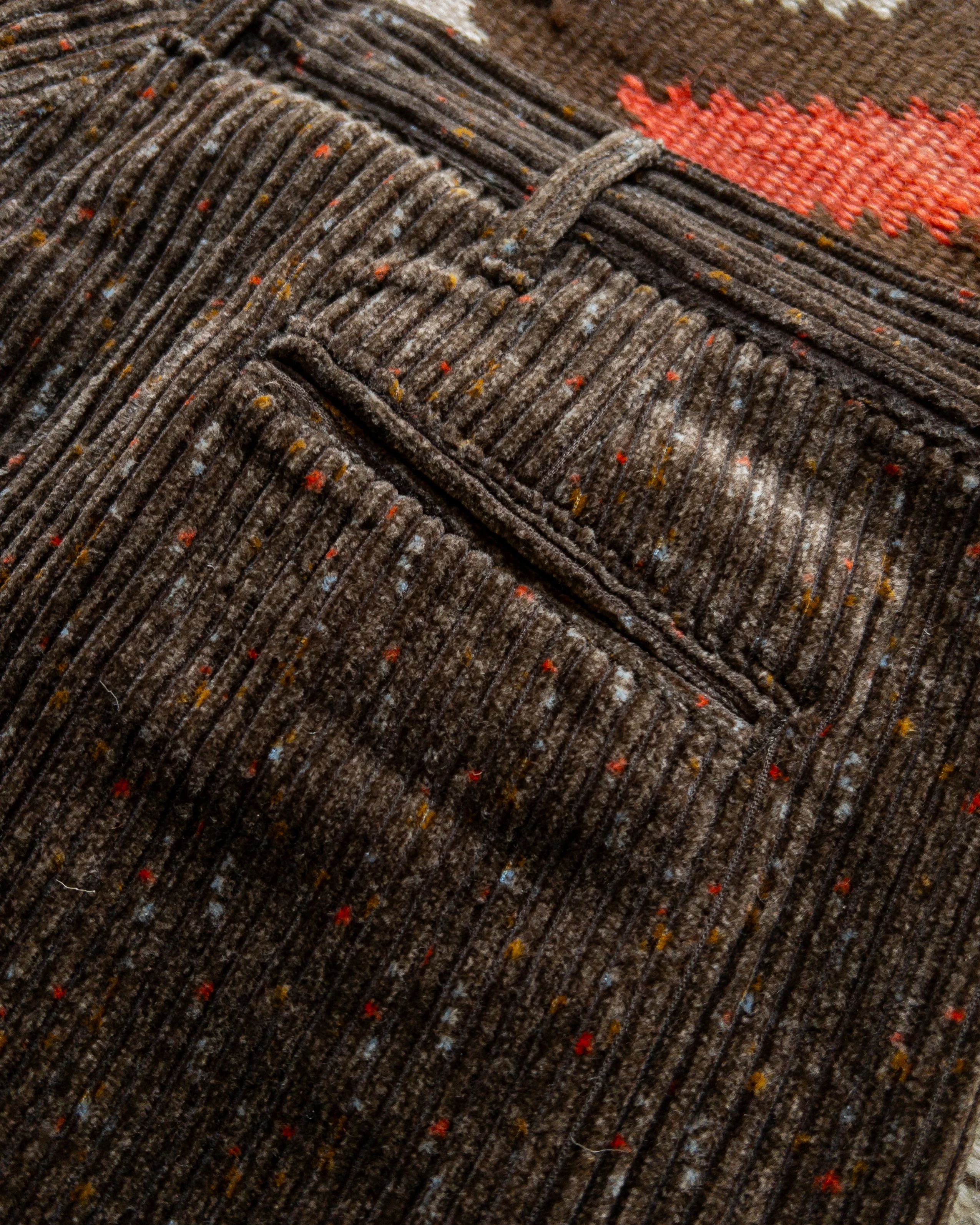 Donegal Corduroy Pleated Chino - Rustic Brown - Image 4