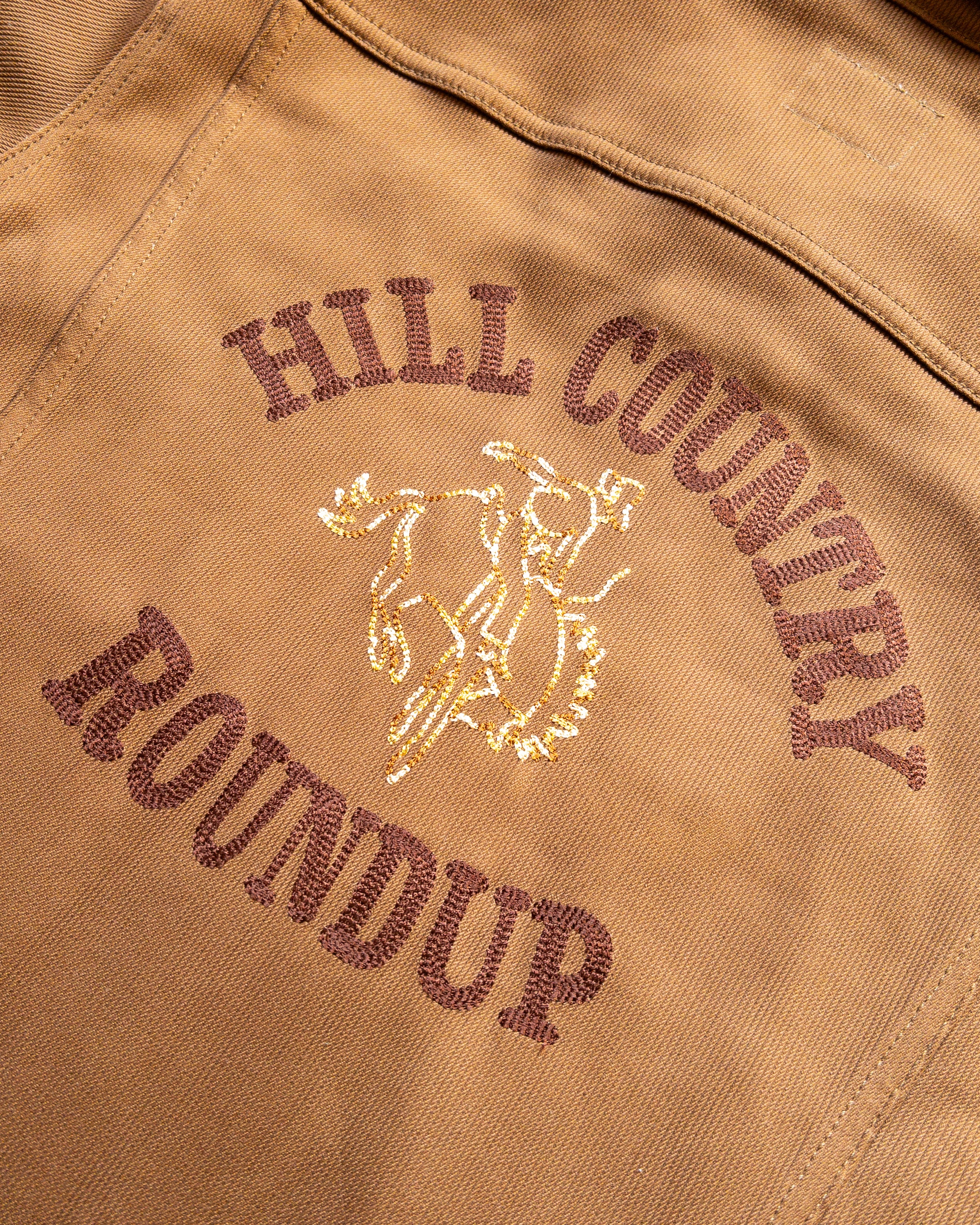 Embroidered Bedford Cord Ranch Jacket - Bay Brown - Image 3
