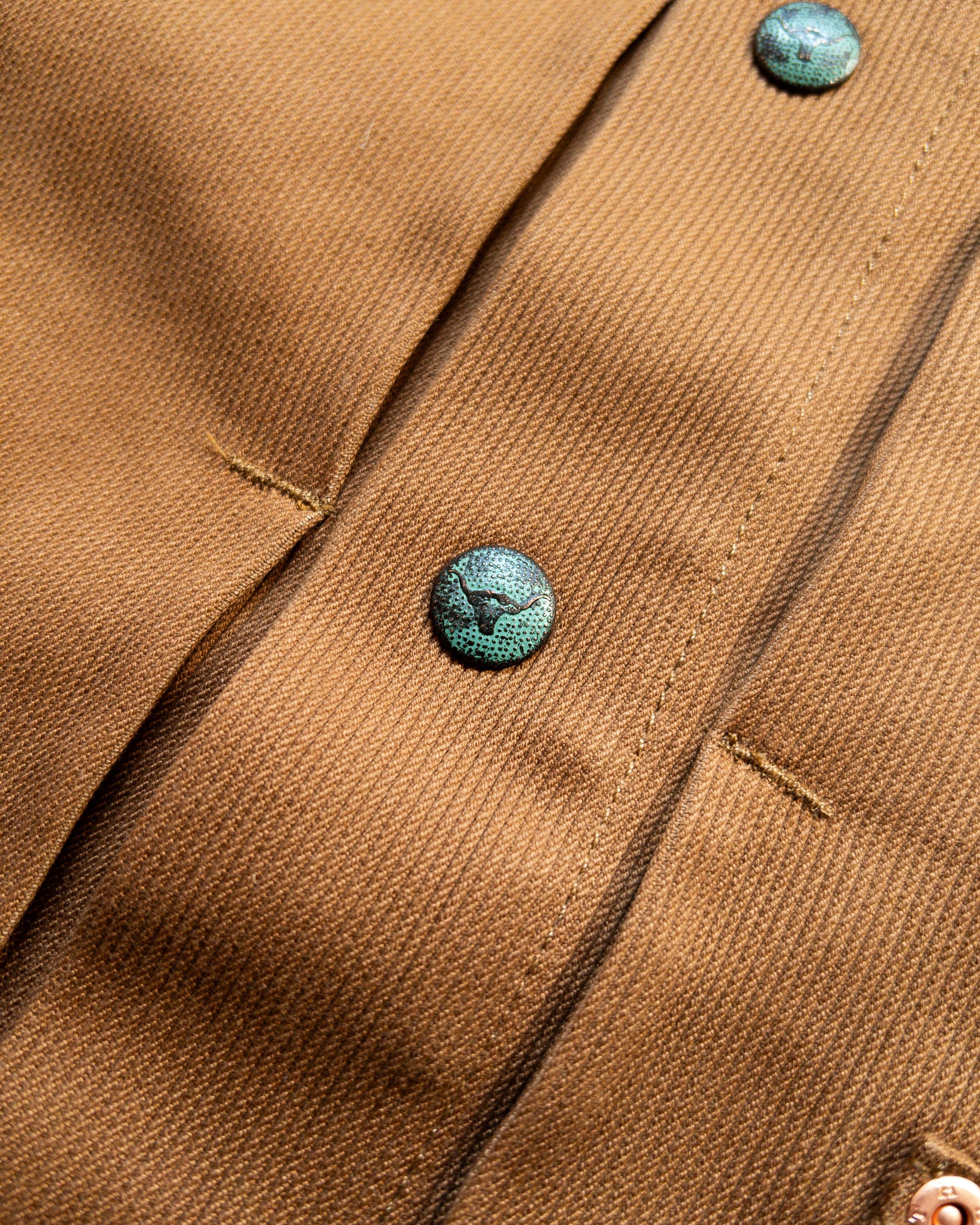 Embroidered Bedford Cord Ranch Jacket - Bay Brown - Image 4
