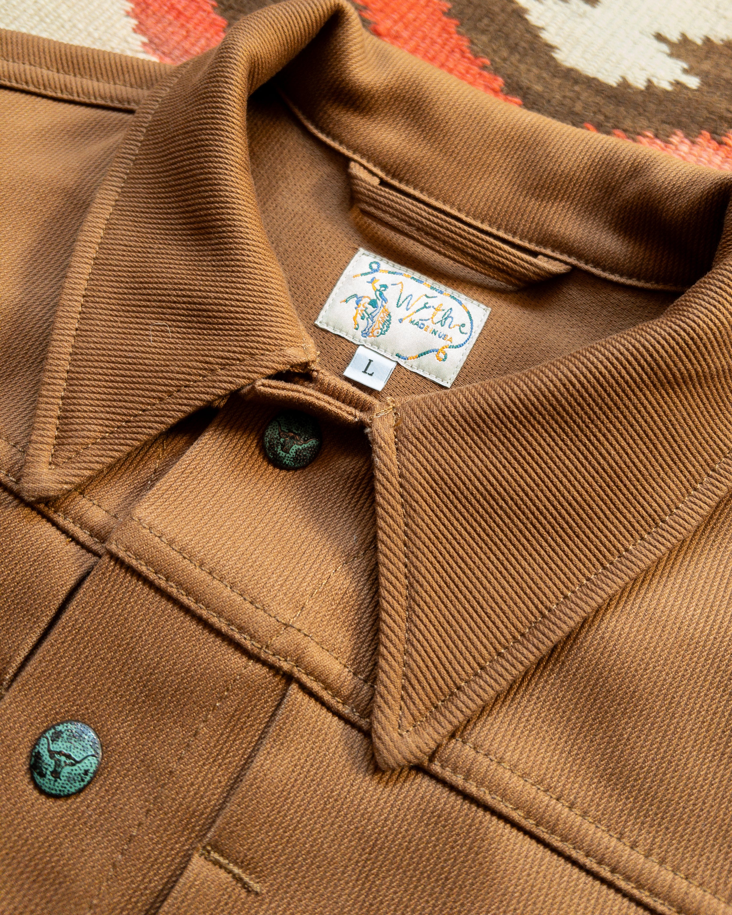 Embroidered Bedford Cord Ranch Jacket - Bay Brown - Image 5