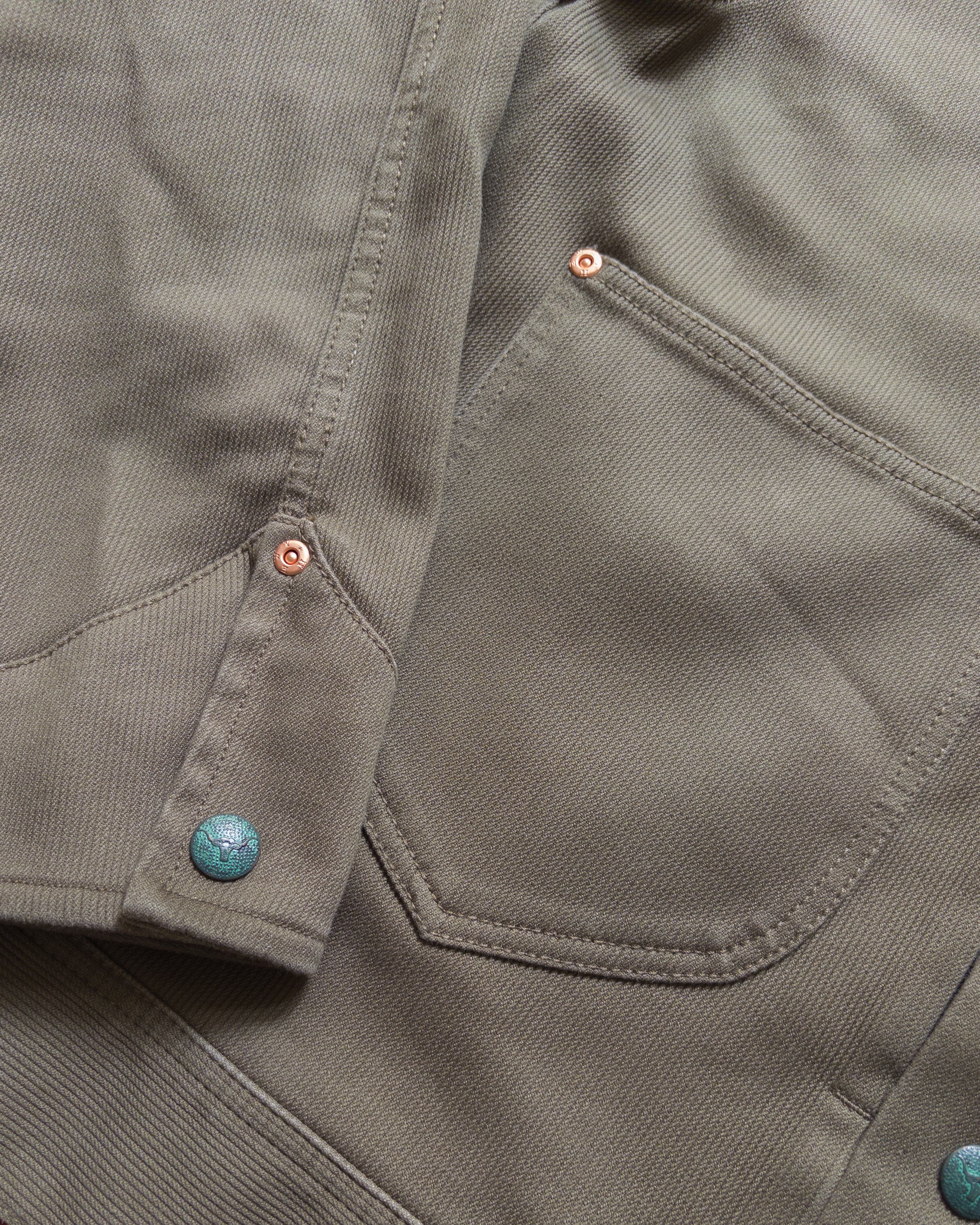 Bedford Cord Ranch Jacket - Faded Olive - Image 2