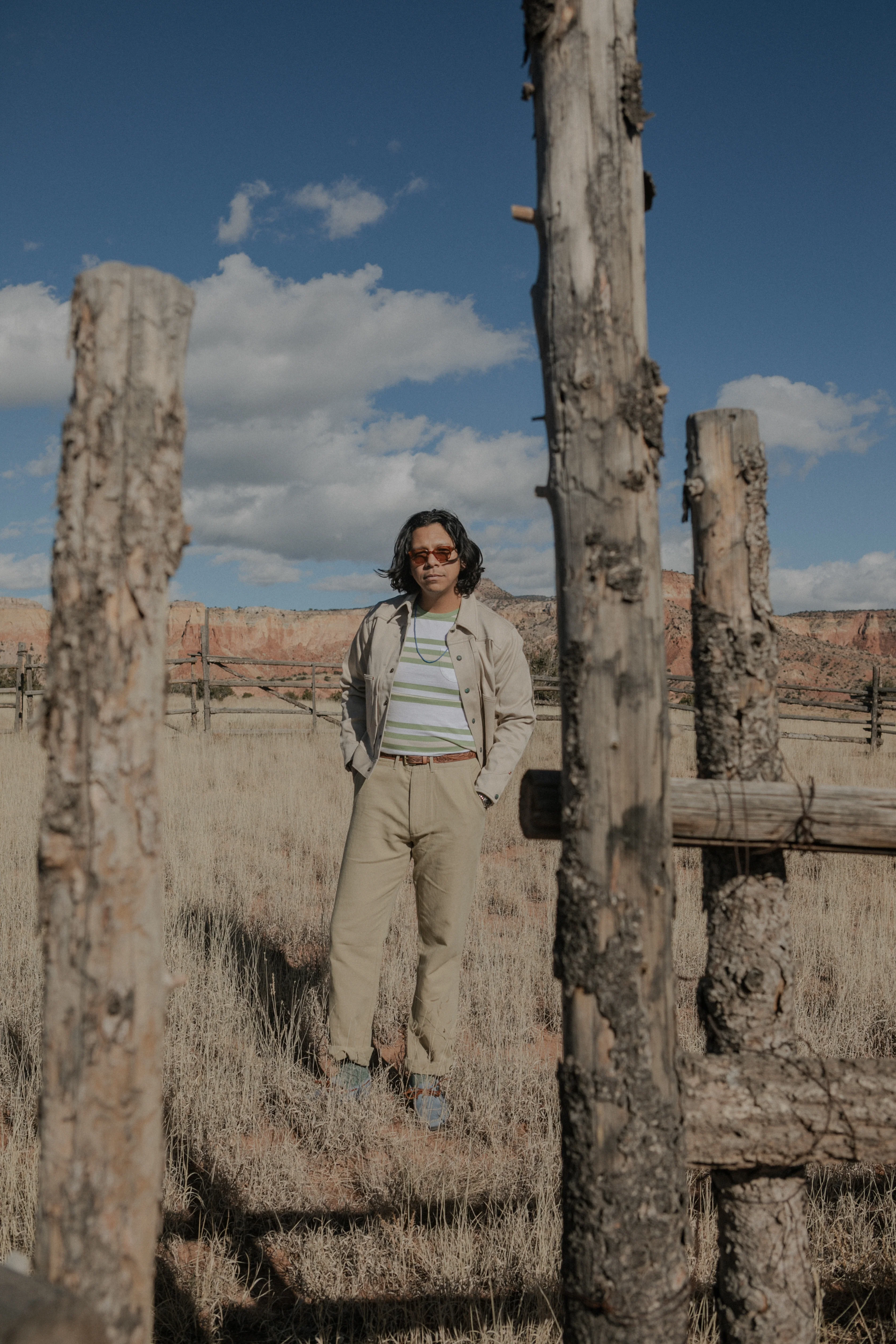 Flat Front Cotton Linen Twill Chino - Camp Khaki - Image 3