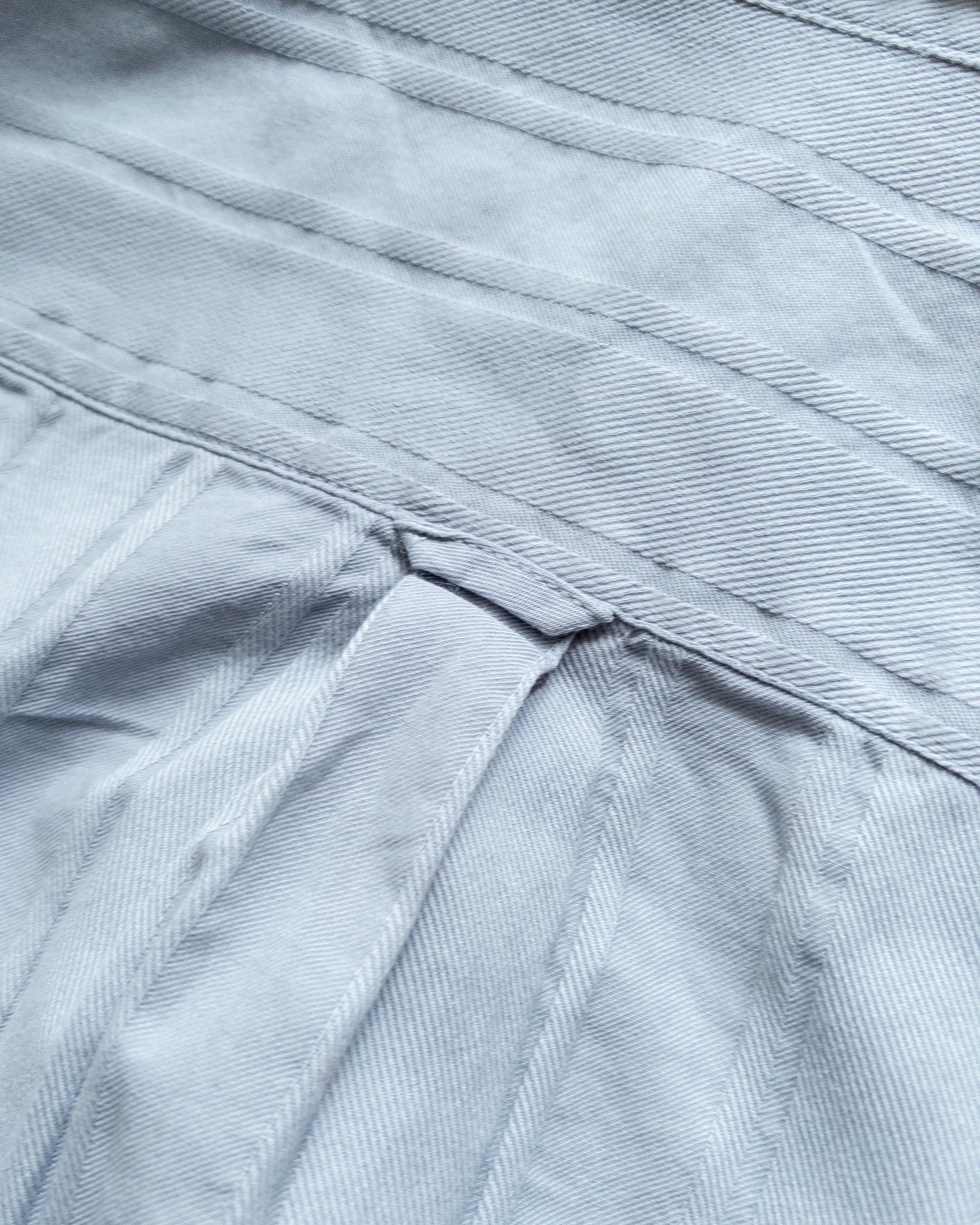 French Hickory Stripe Popover Button Down - Faded Bench Blue - Image 4