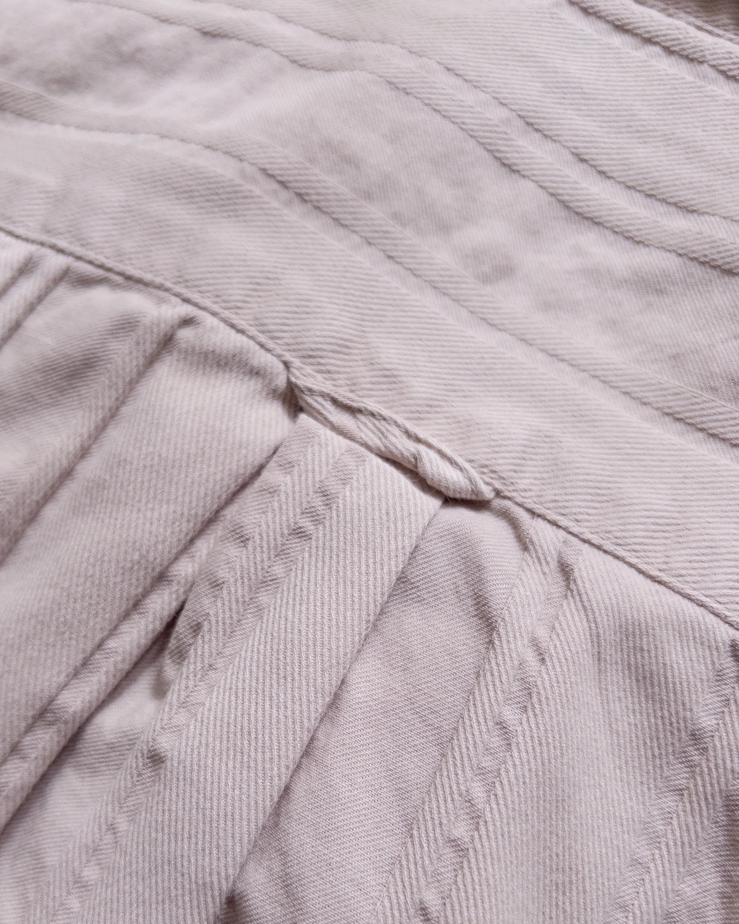 French Hickory Stripe Popover Button Down - Mauve - Image 4
