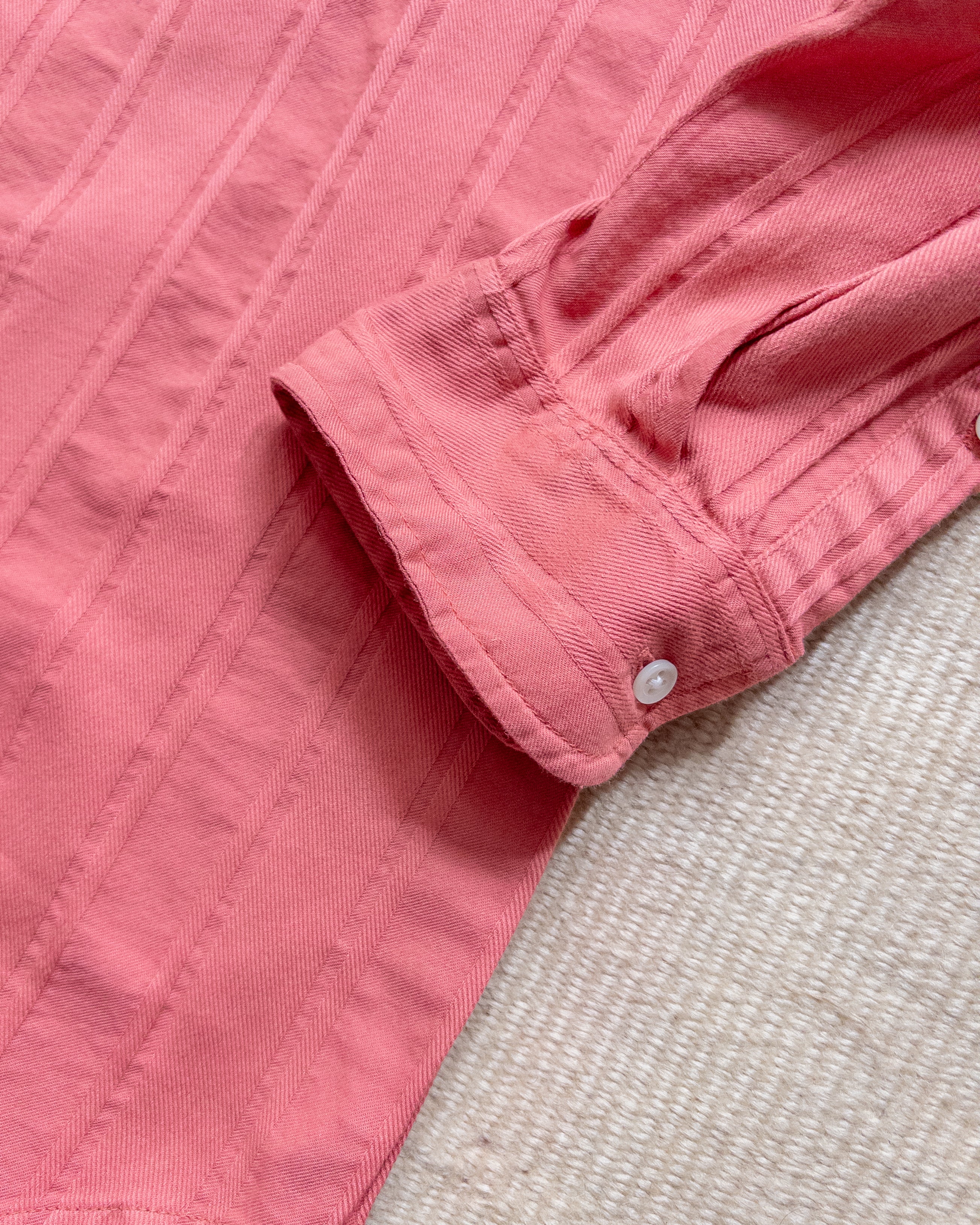 French Hickory Stripe Popover Button Down - Poppy Red - Image 3