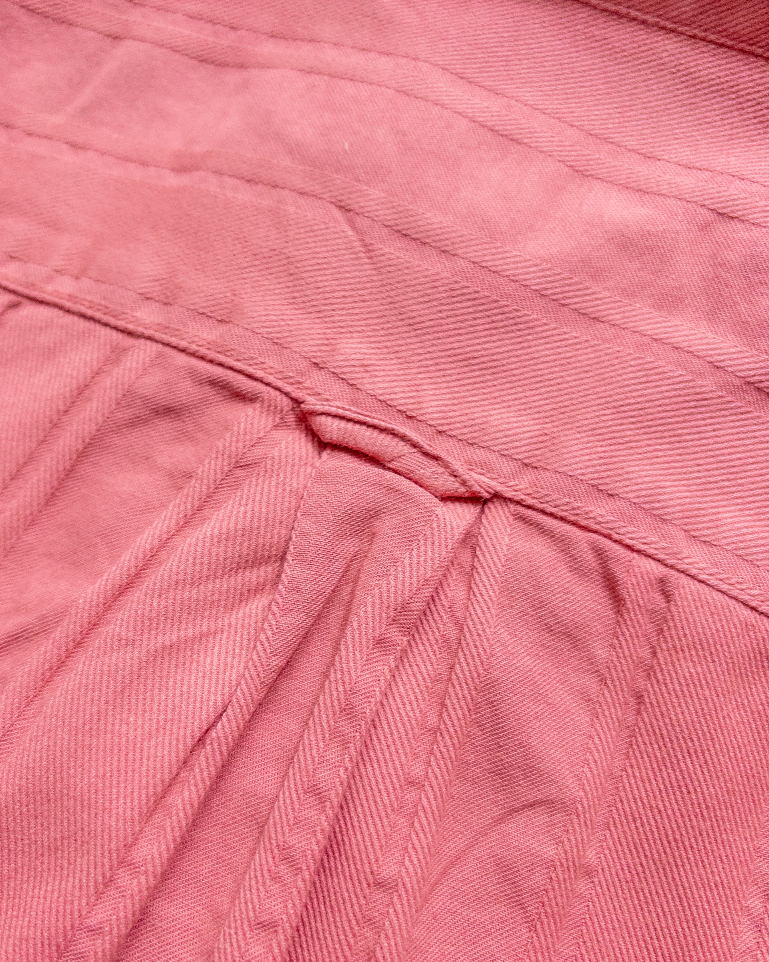French Hickory Stripe Popover Button Down - Poppy Red - Image 4
