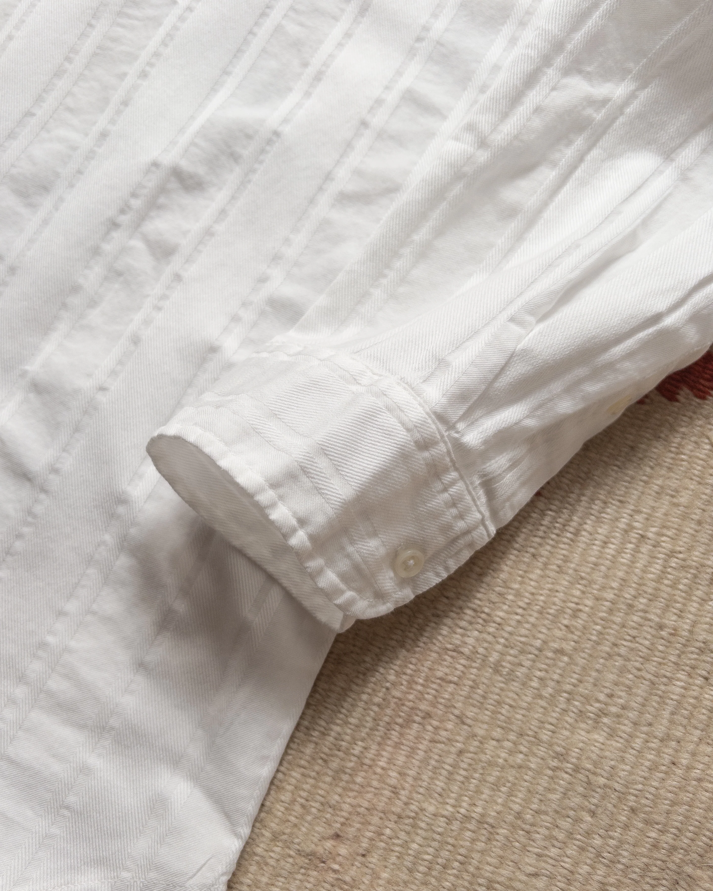 French Hickory Stripe Popover Button Down - Unbleached - Image 3