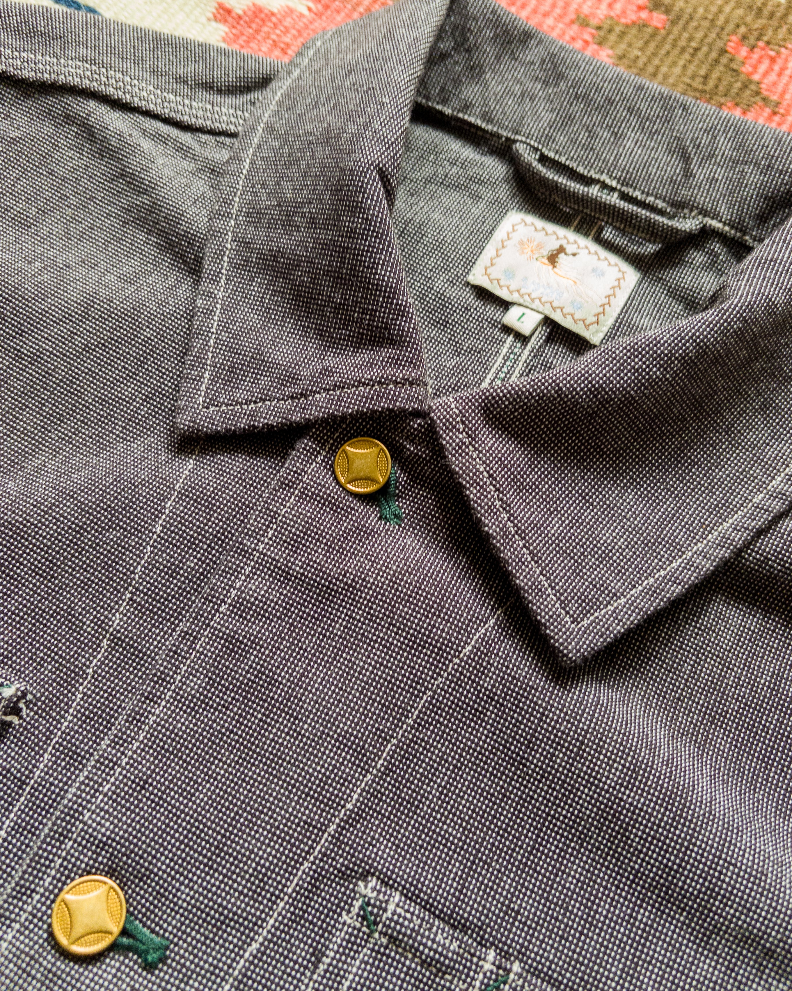 Heavyweight Pinpoint Canvas Barn Jacket - Night Sky - Image 6