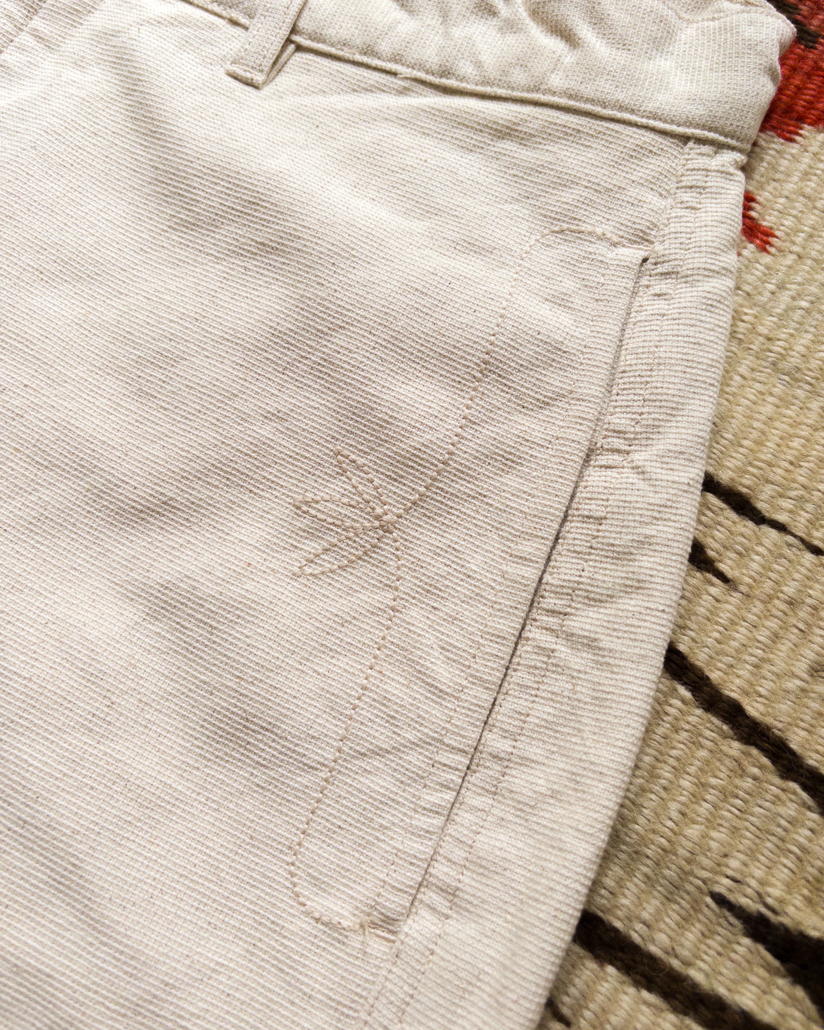 Heavyweight Pinpoint Canvas Chino - Unbleached - Image 4