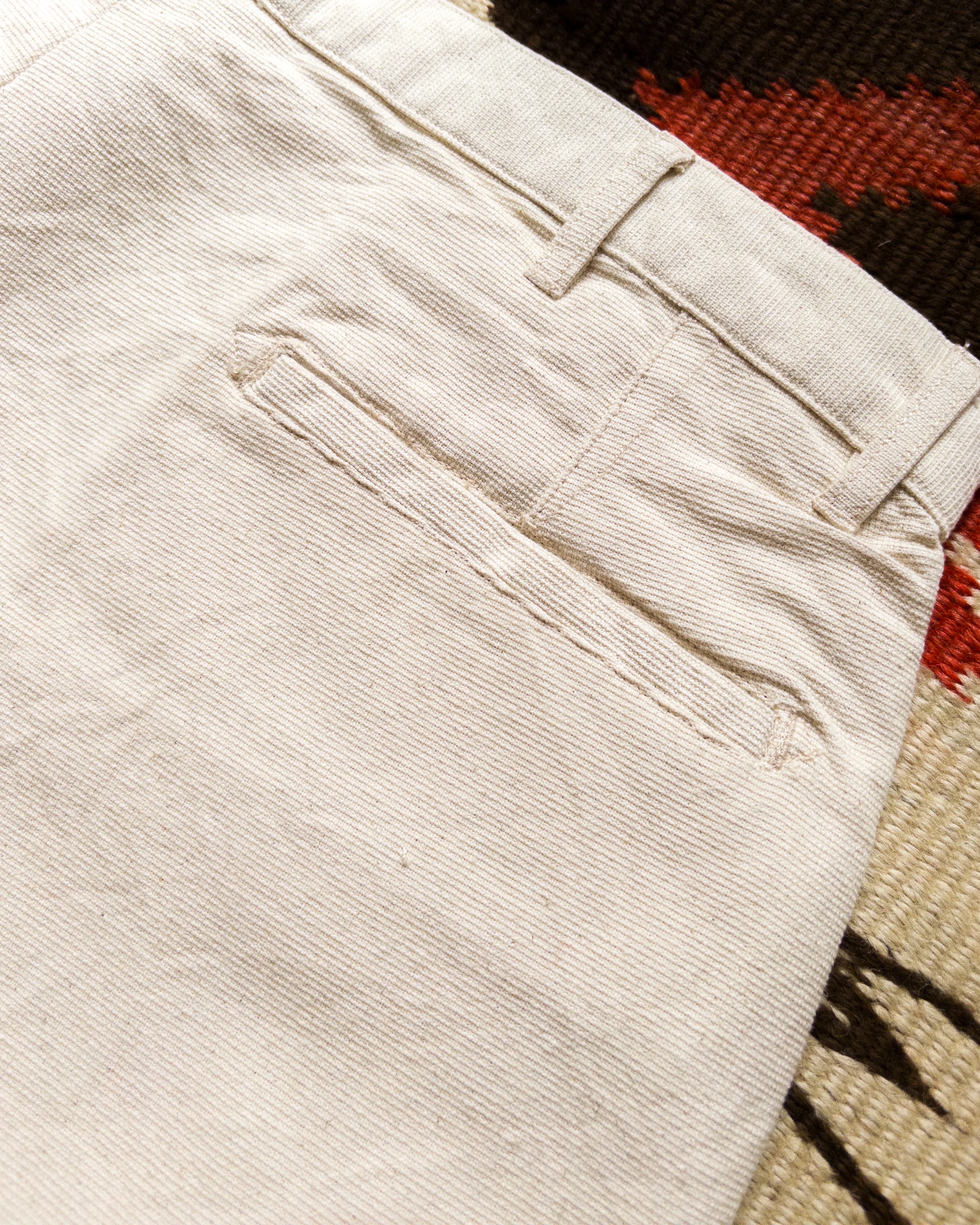 Heavyweight Pinpoint Canvas Chino - Unbleached - Image 6