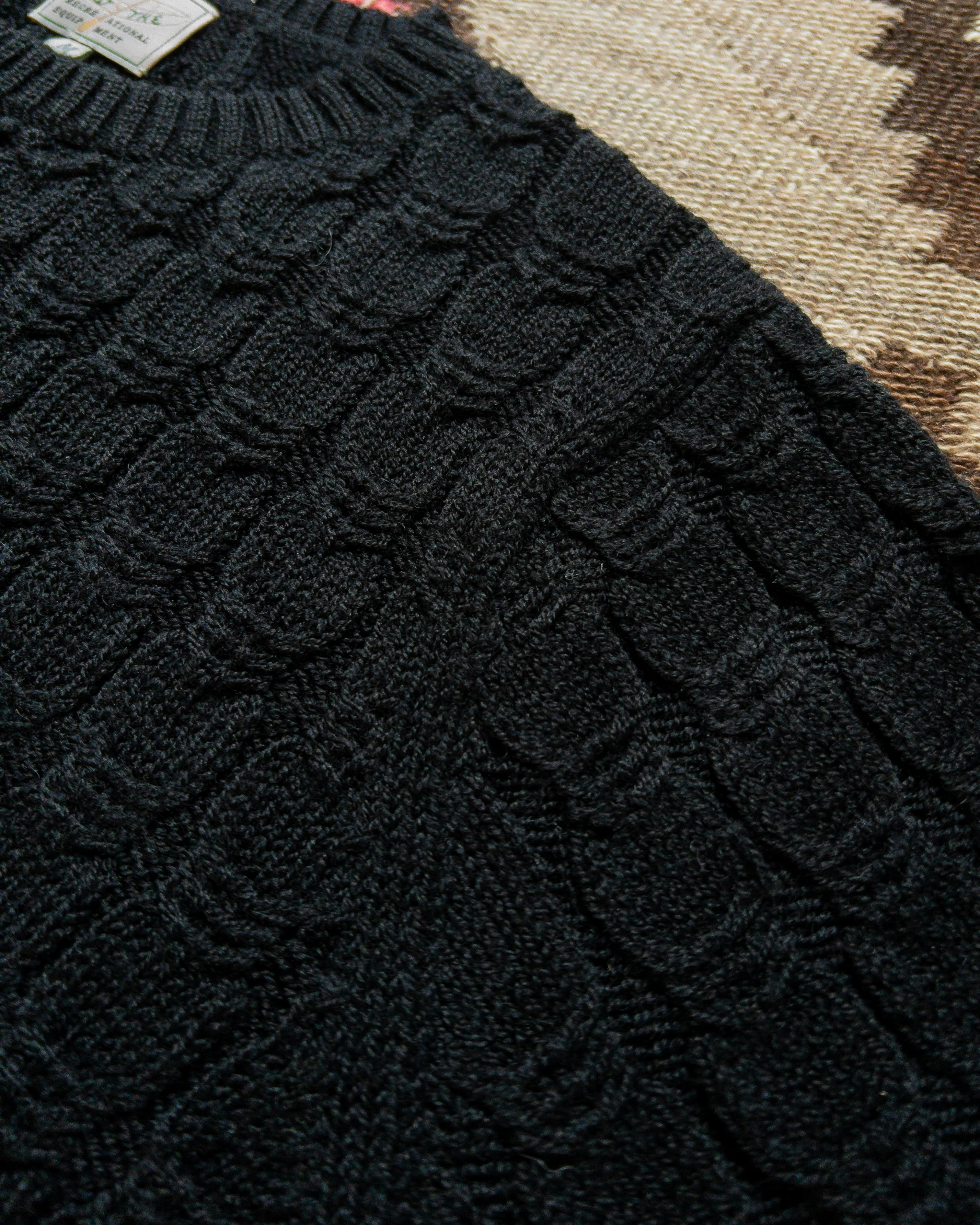 Highland Cableknit Sweater - Black - Image 3