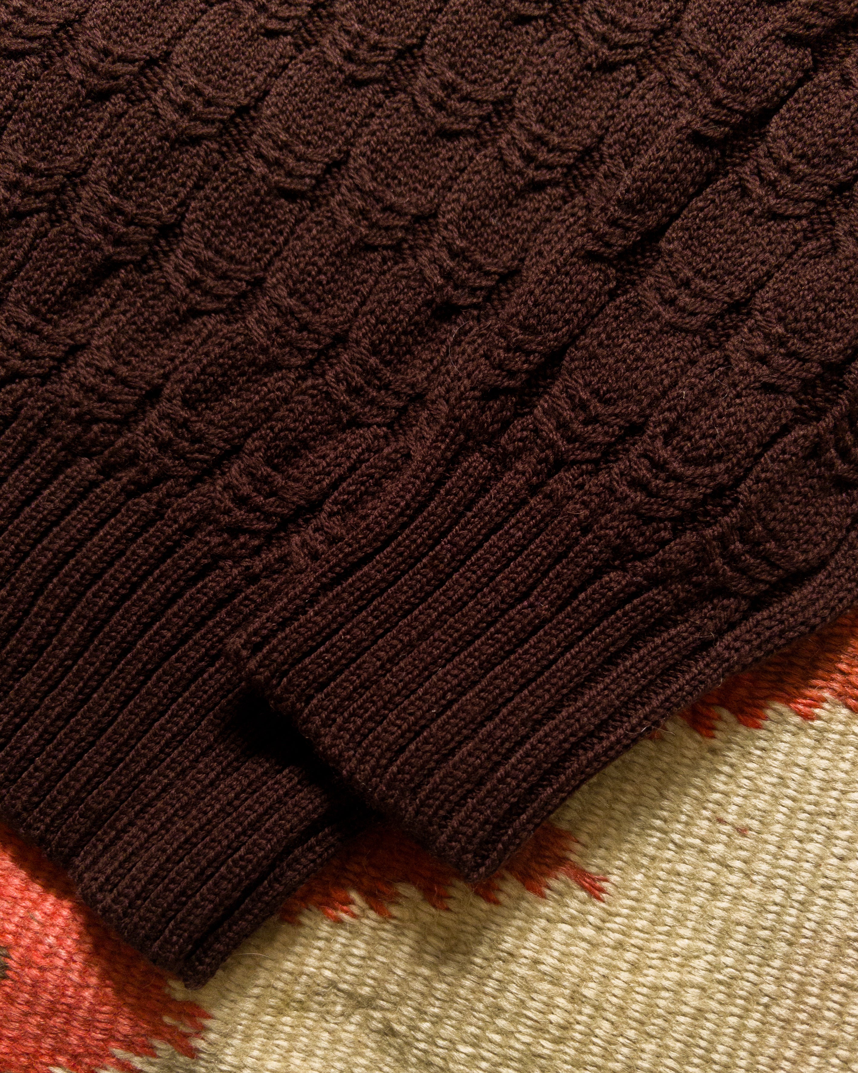 Highland Cableknit Sweater - Brown - Image 3