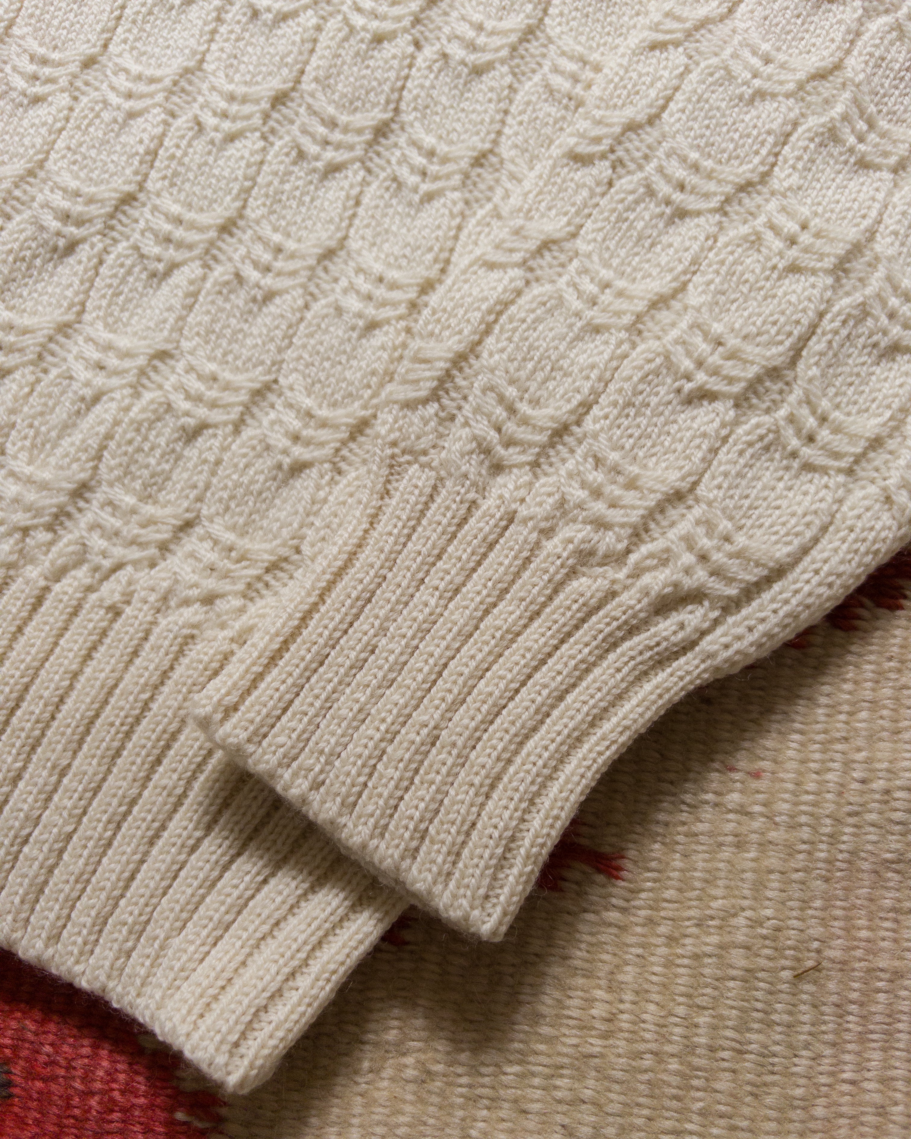 Highland Cableknit Sweater - Cream - Image 3