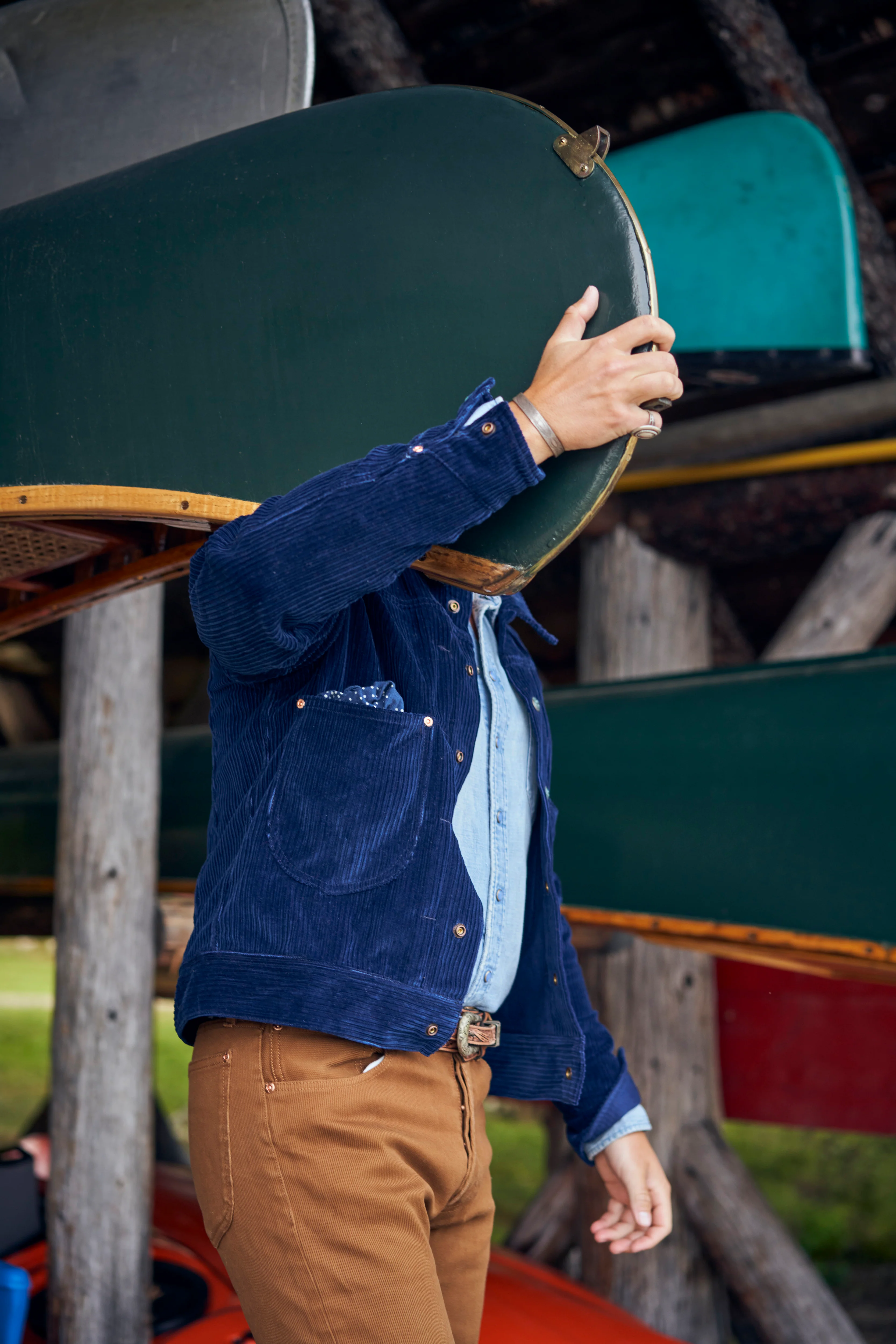 Japanese Indigo Corduroy Ranch Jacket - Image 2