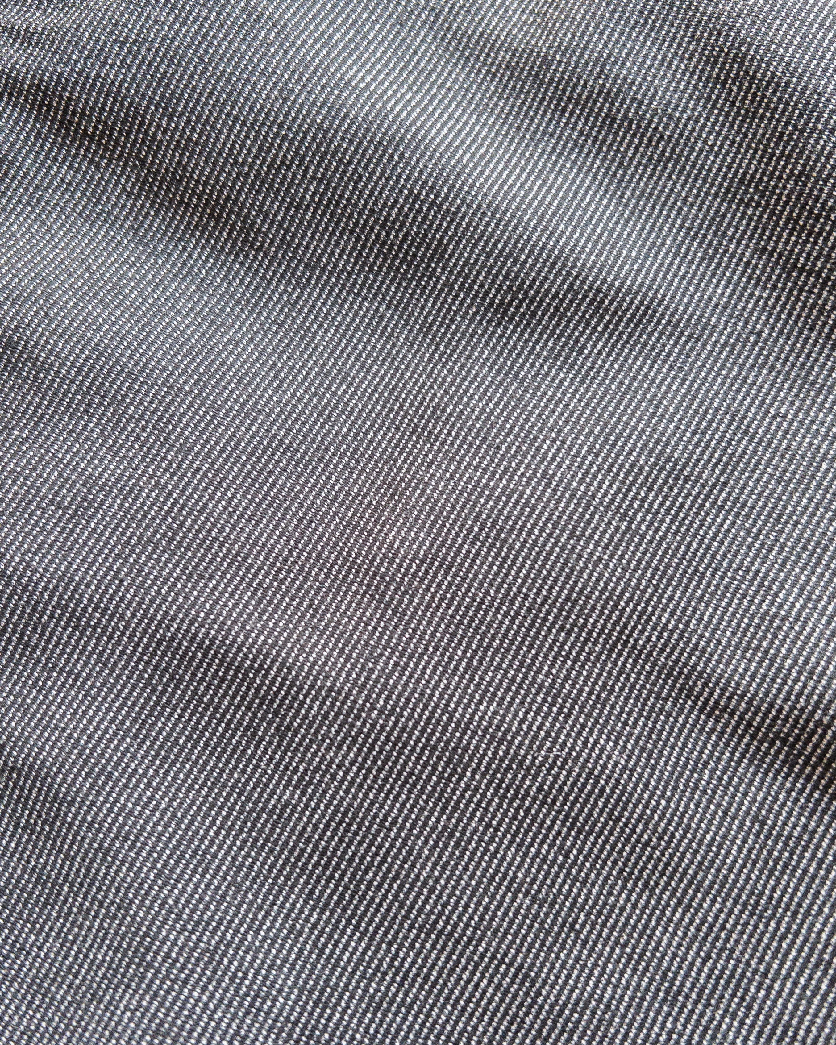 Japanese Wabash Stripe Moleskin Chinos - Charcoal Smoke - Image 3