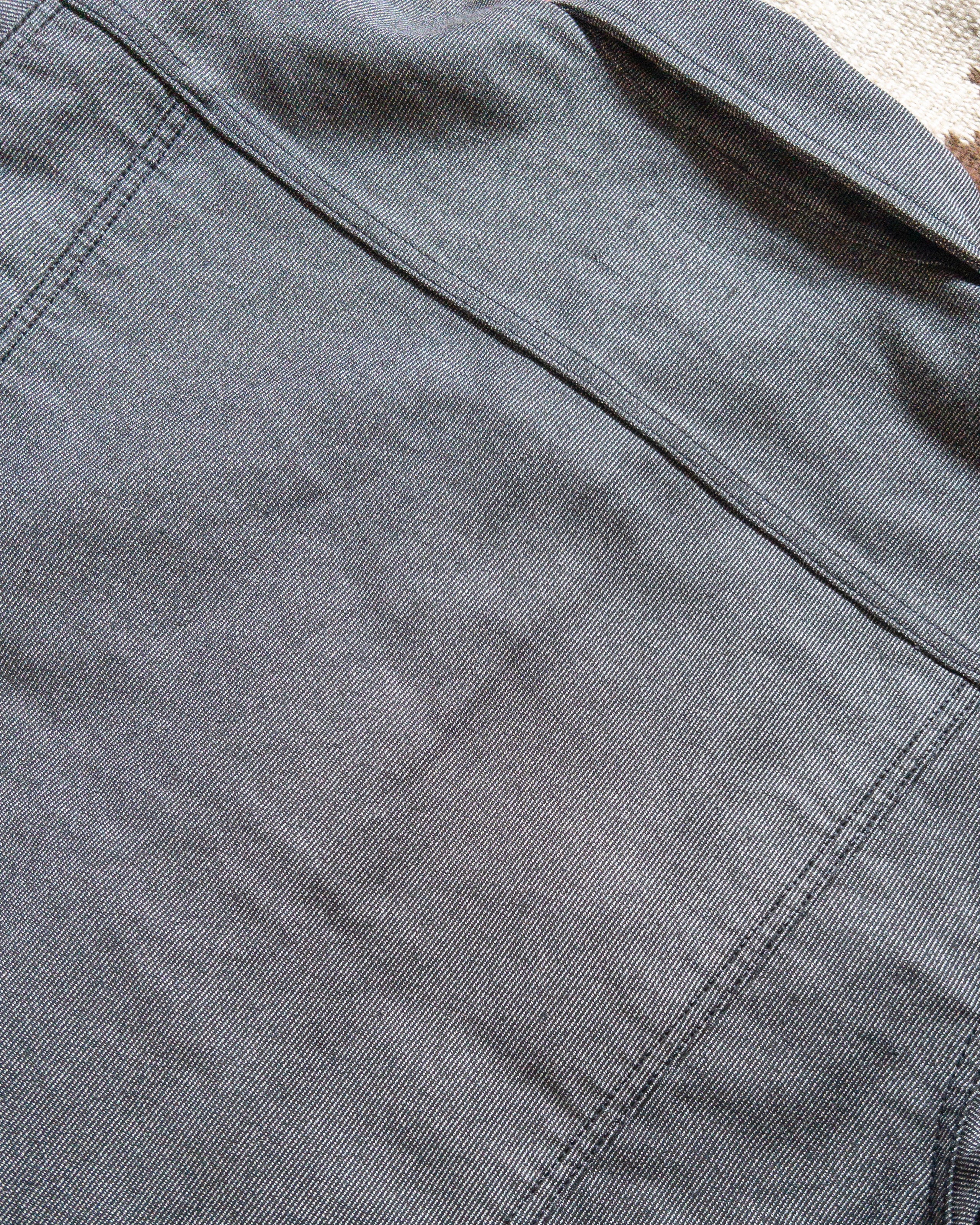 Japanese Wabash Stripe Moleskin Ranch Jacket - Charcoal Smoke - Image 7