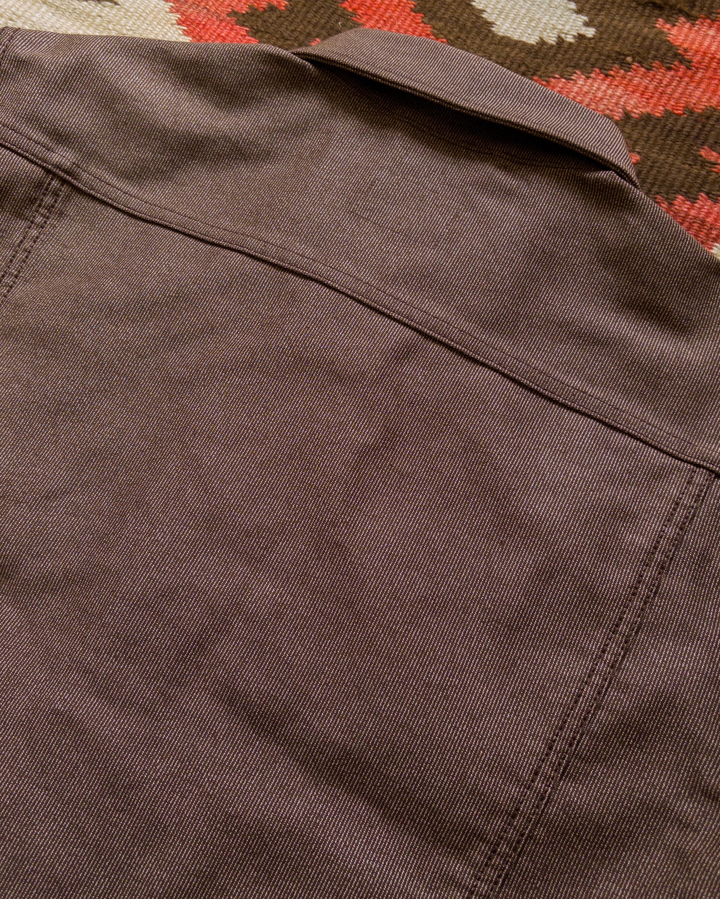 Japanese Wabash Stripe Moleskin Ranch Jacket - Espresso Brown - Image 8