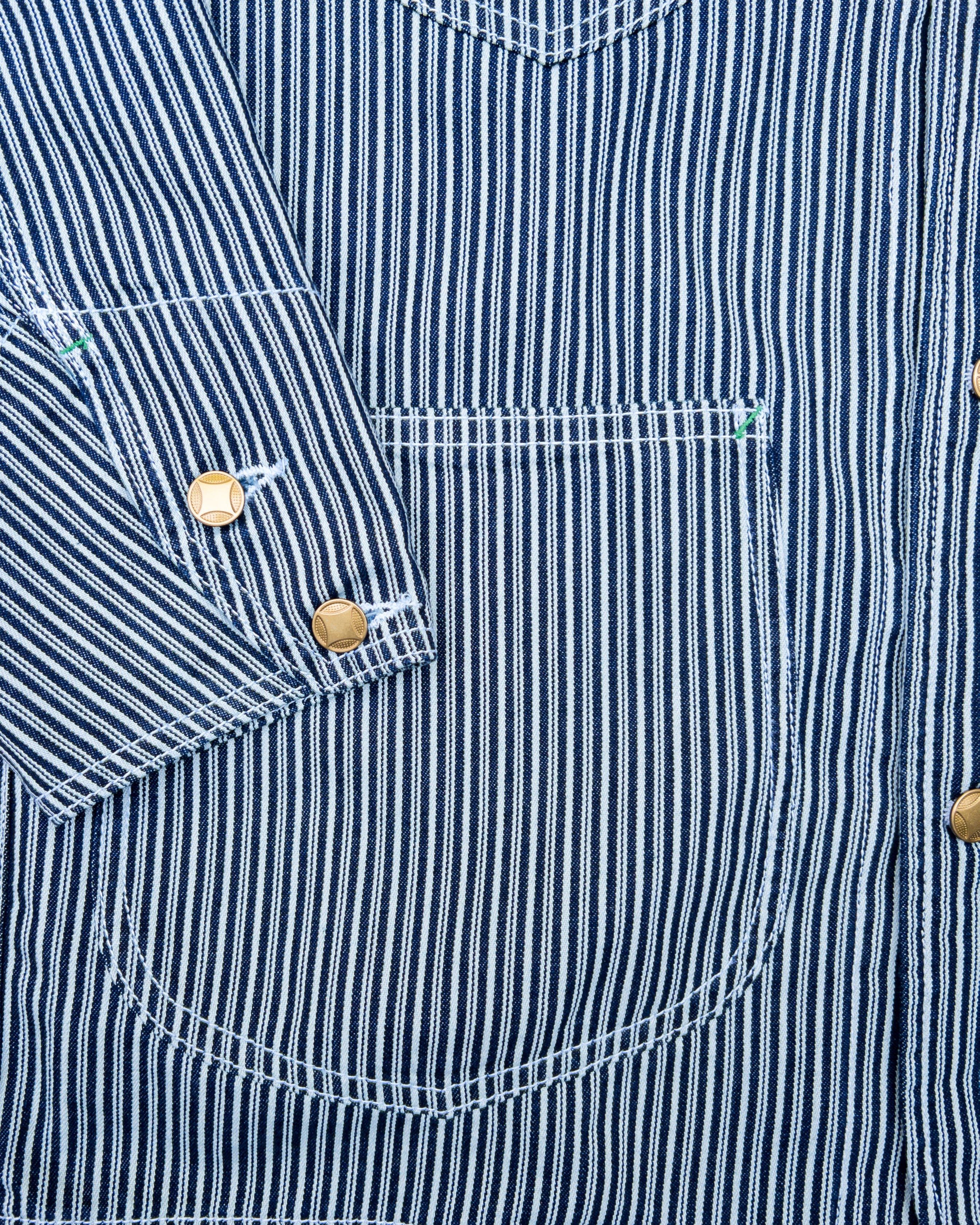 Liberty Stripe Barn Jacket - Rinsed Indigo - Image 3