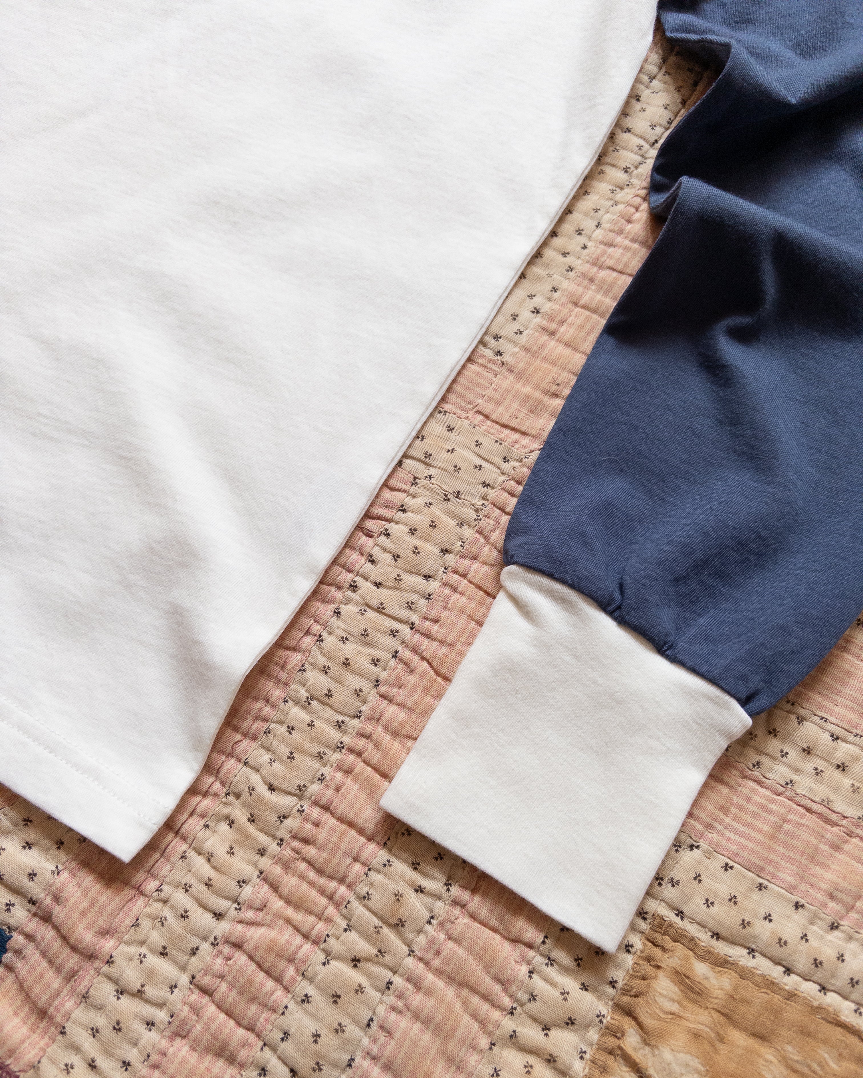 Long Sleeve Raglan T-Shirt - Faded Navy - Image 2
