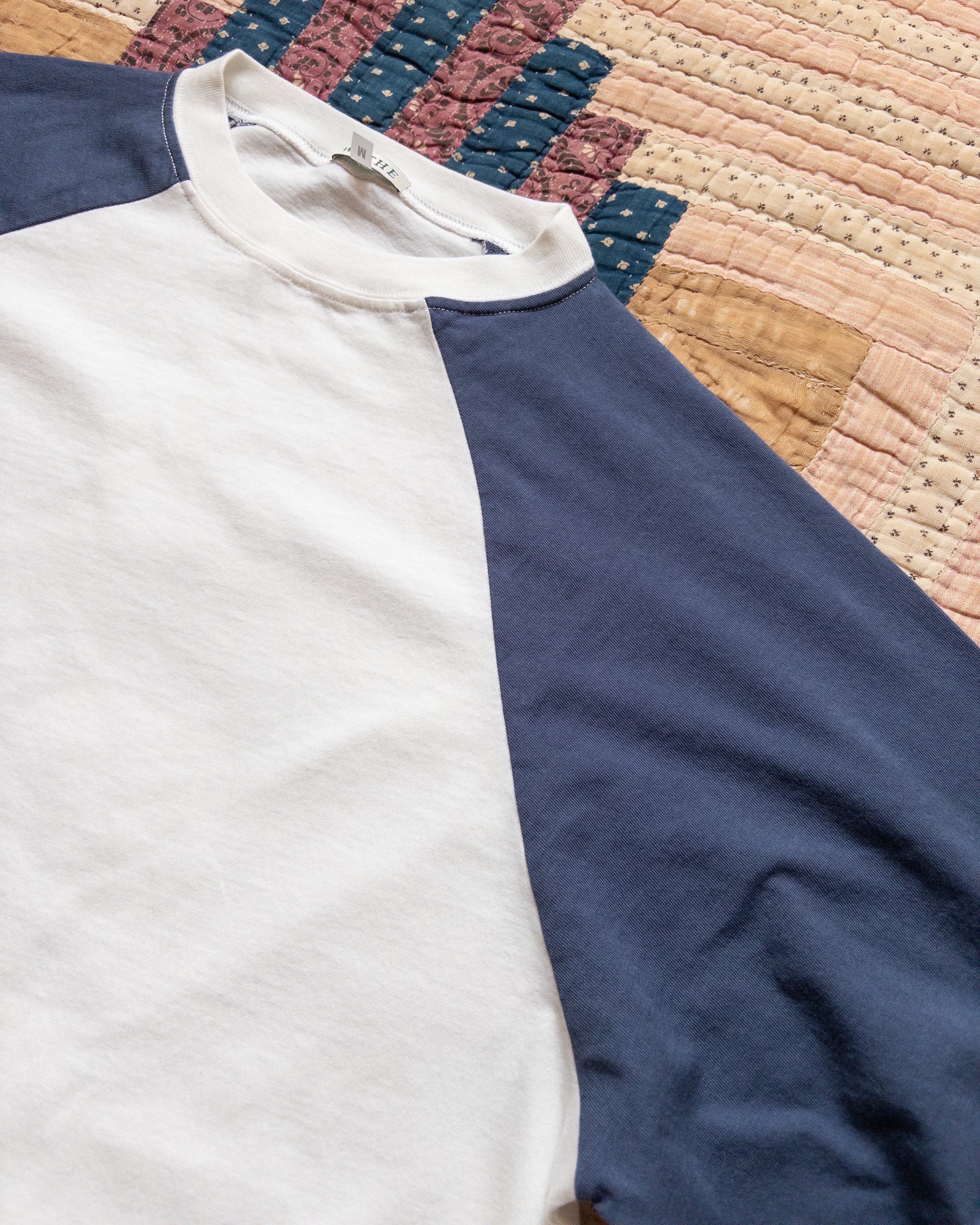 Long Sleeve Raglan T-Shirt - Faded Navy - Image 3