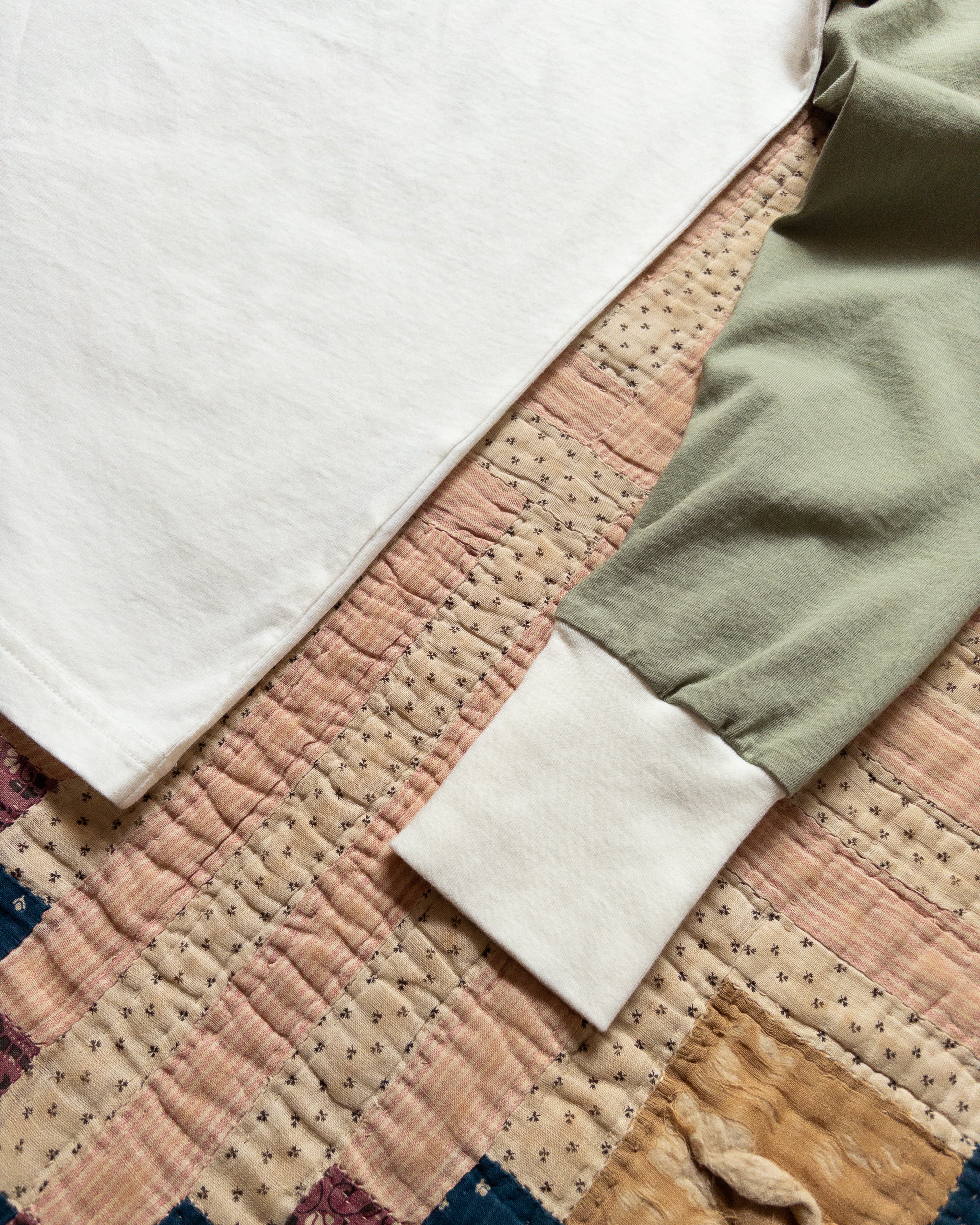 Long Sleeve Raglan T-Shirt - Faded Olive - Image 2