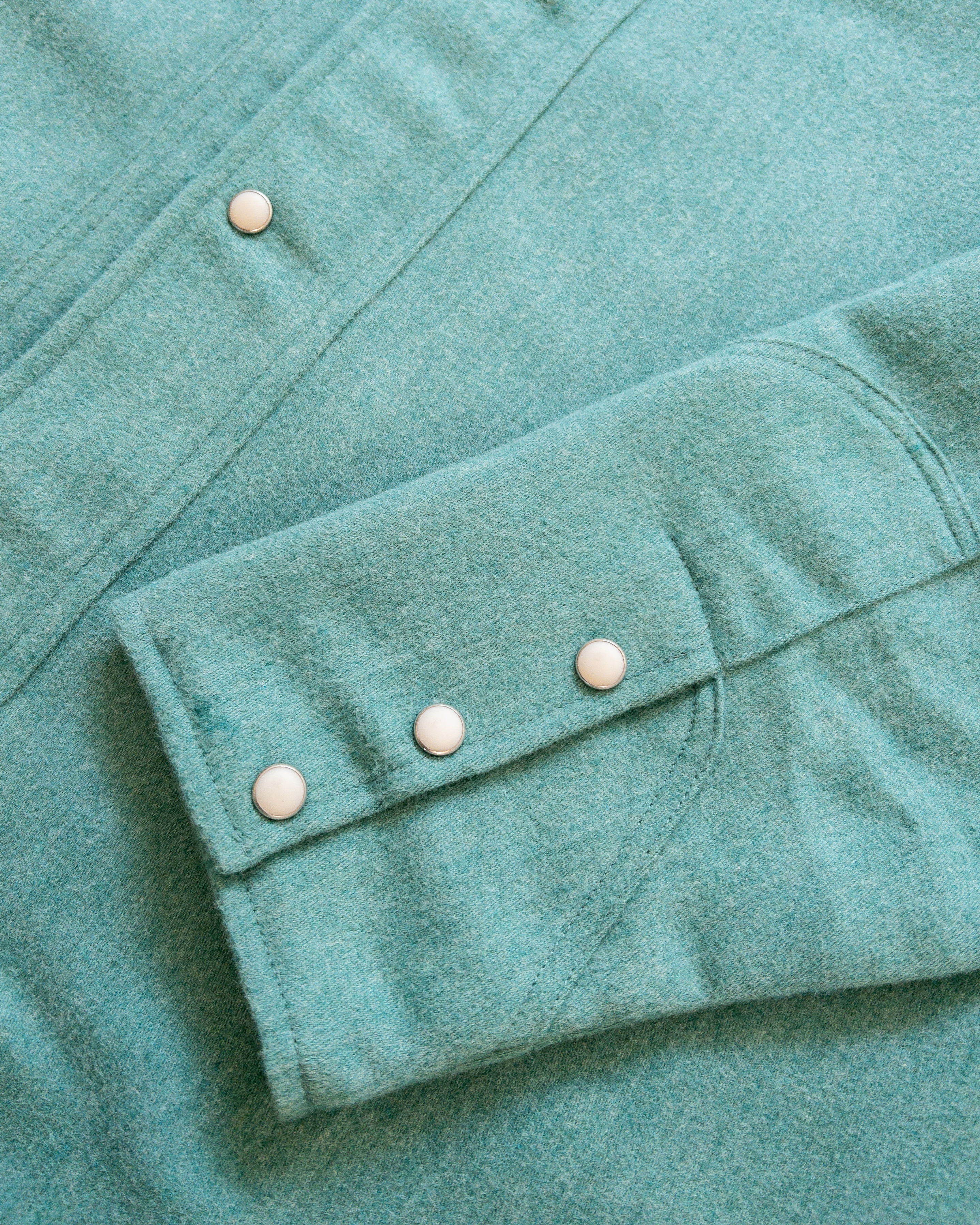 Moleskin Outlaw Shirt - Wintergreen Melange - Image 3