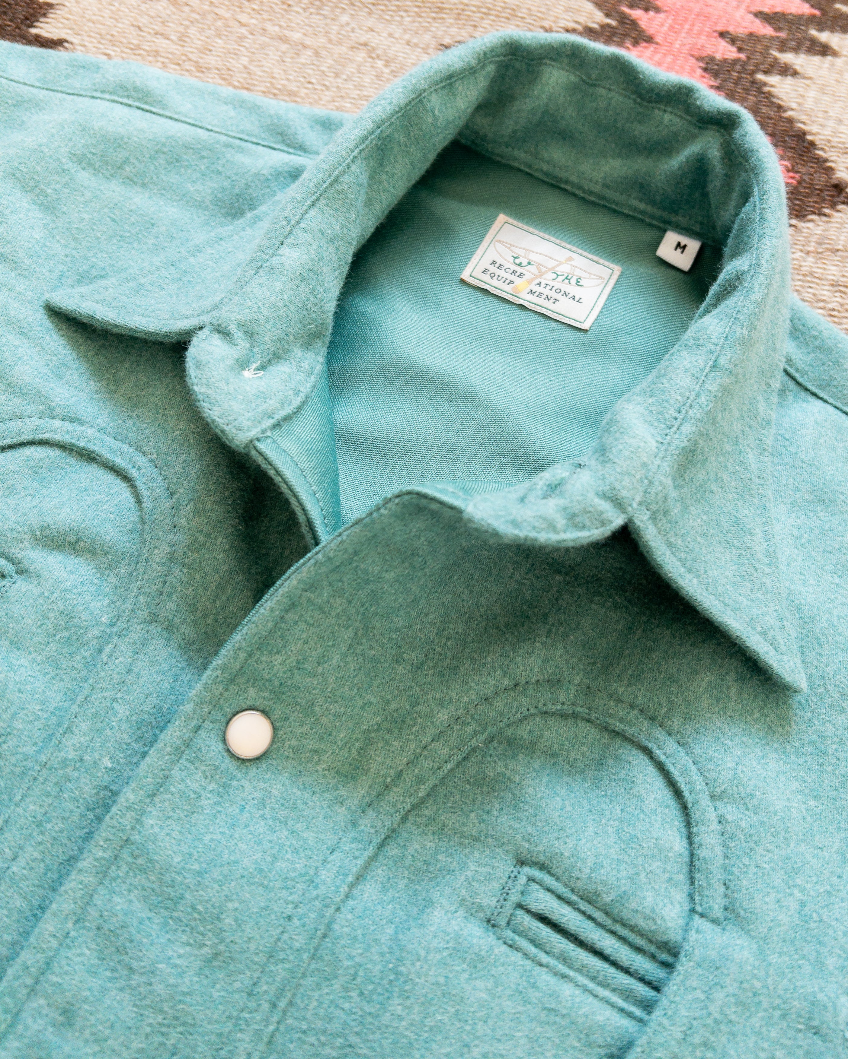 Moleskin Outlaw Shirt - Wintergreen Melange - Image 4