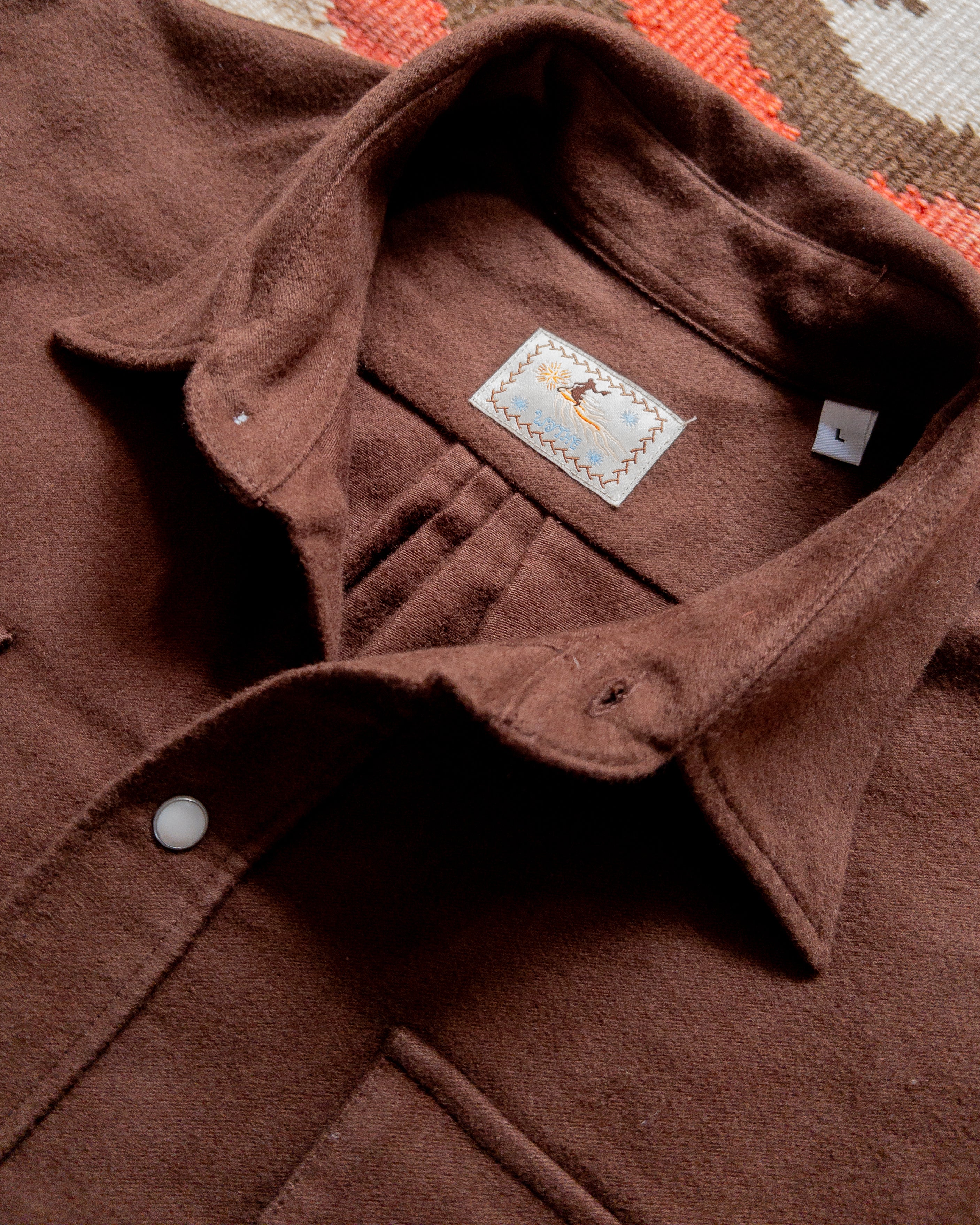 Moleskin Pearlsnap Shirt - Cocoa - Image 3