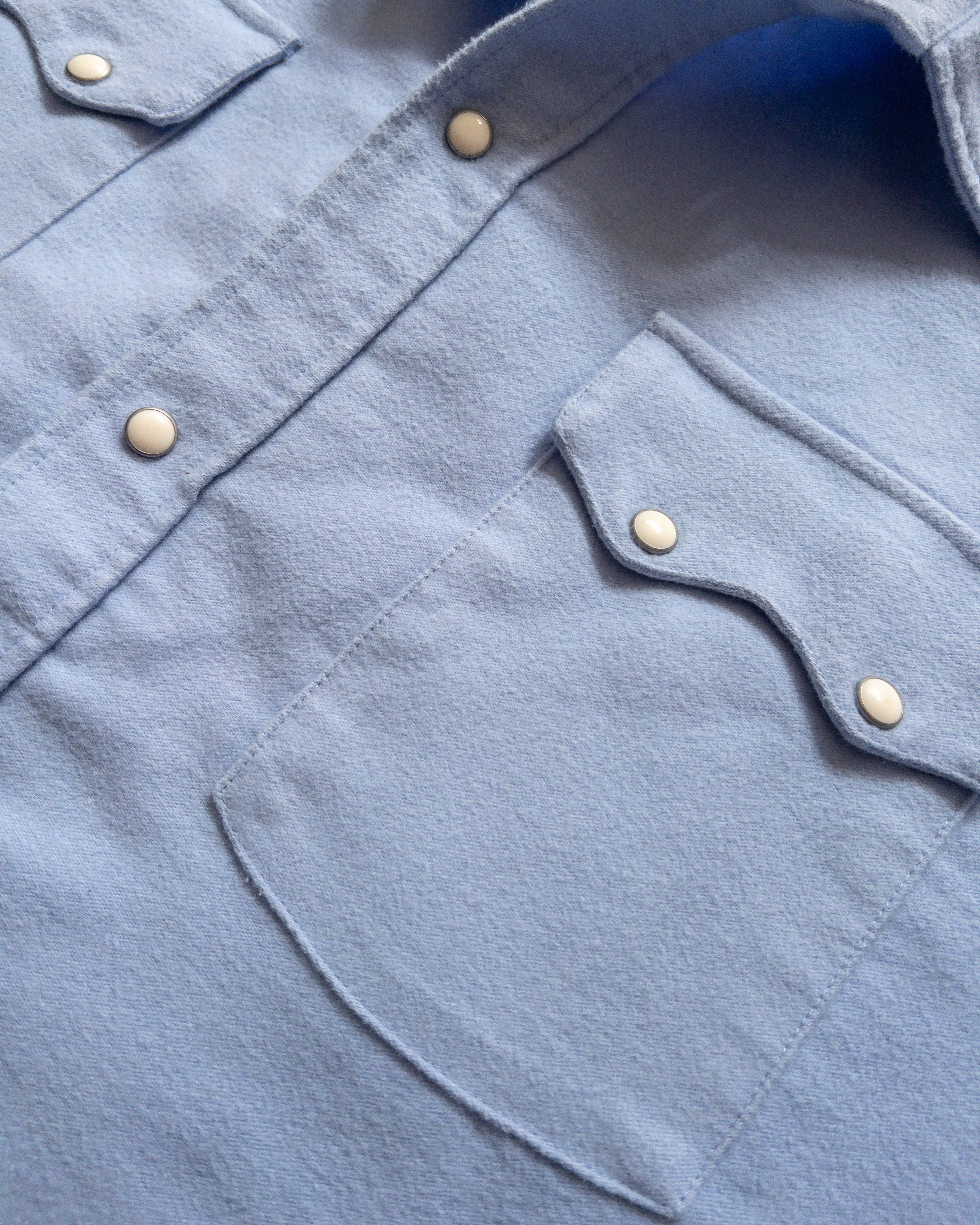 Moleskin Pearlsnap Shirt - Cornflower - Image 2