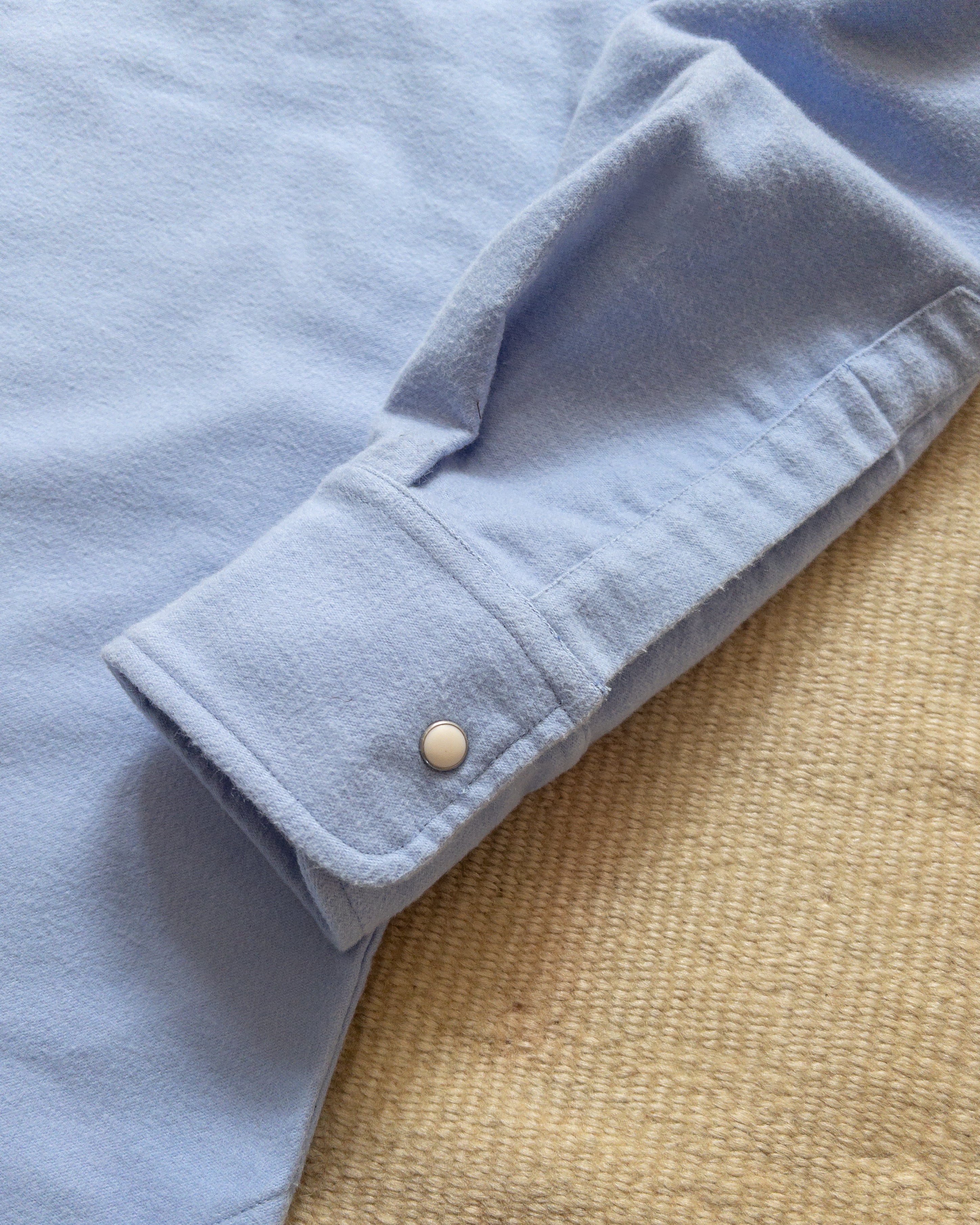Moleskin Pearlsnap Shirt - Cornflower - Image 4
