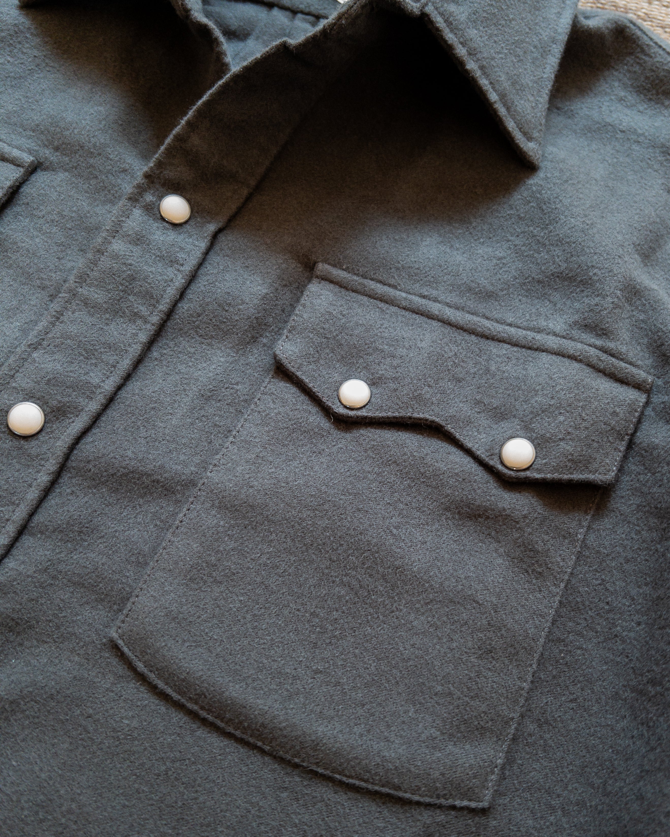 Moleskin Pearlsnap Shirt - Graphite - Image 2